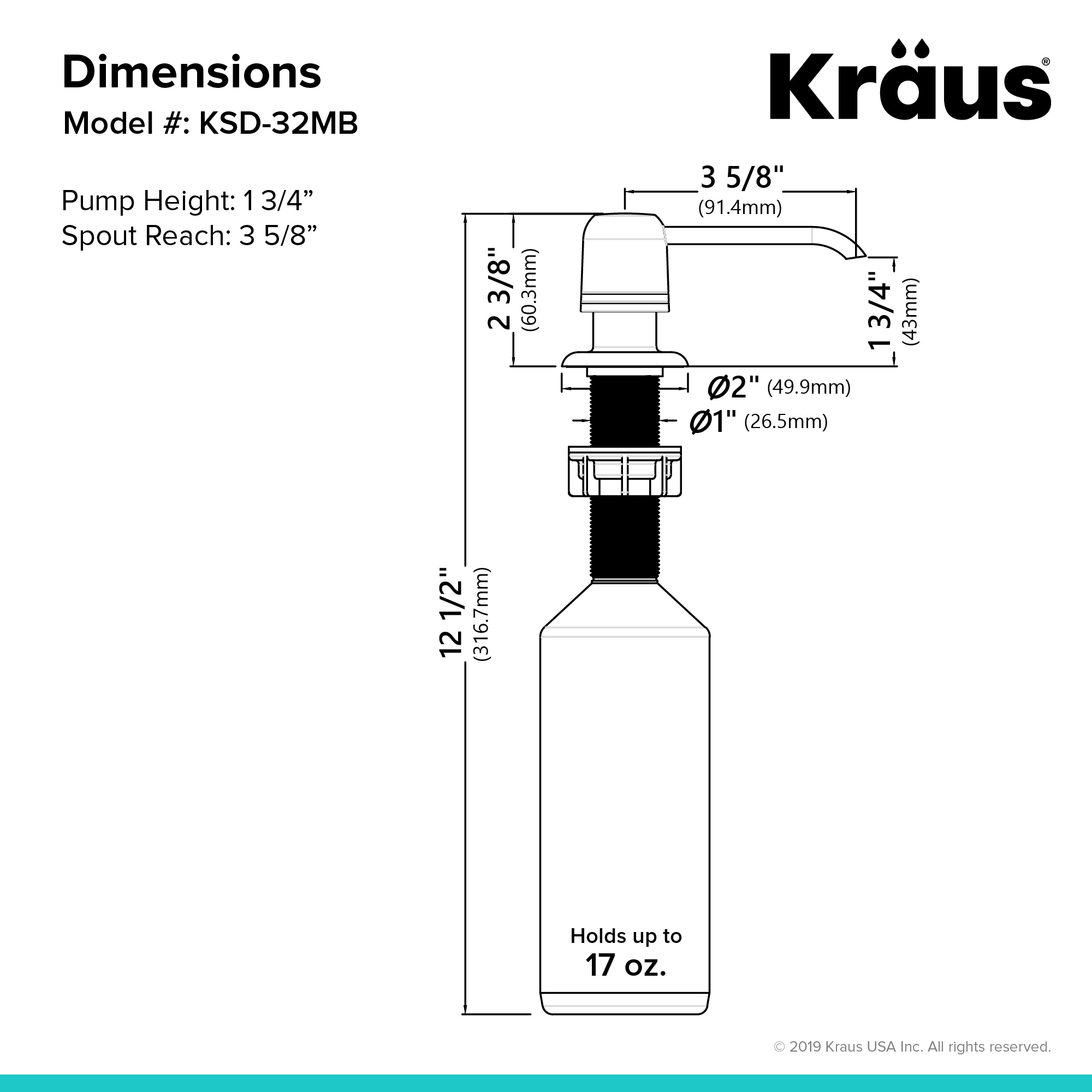 Kraus KSD-32MB Soap-Lotion-Dispensers - View #5
