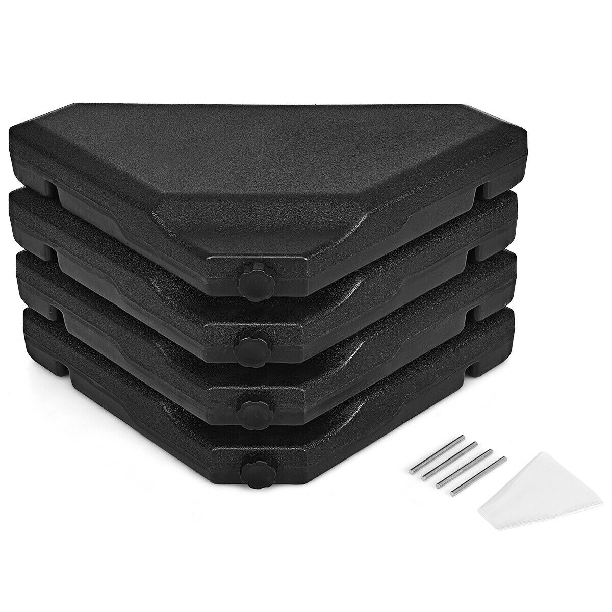 WELLFOR DOJN70656 CW Patio Umbrella Base Black Patio Umbrella Base