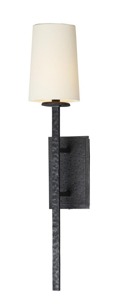 Maxim Lighting 30301NI/SHD309CV Anvil 7.5-in 1-Light Natural Iron Transitional Vanity Light