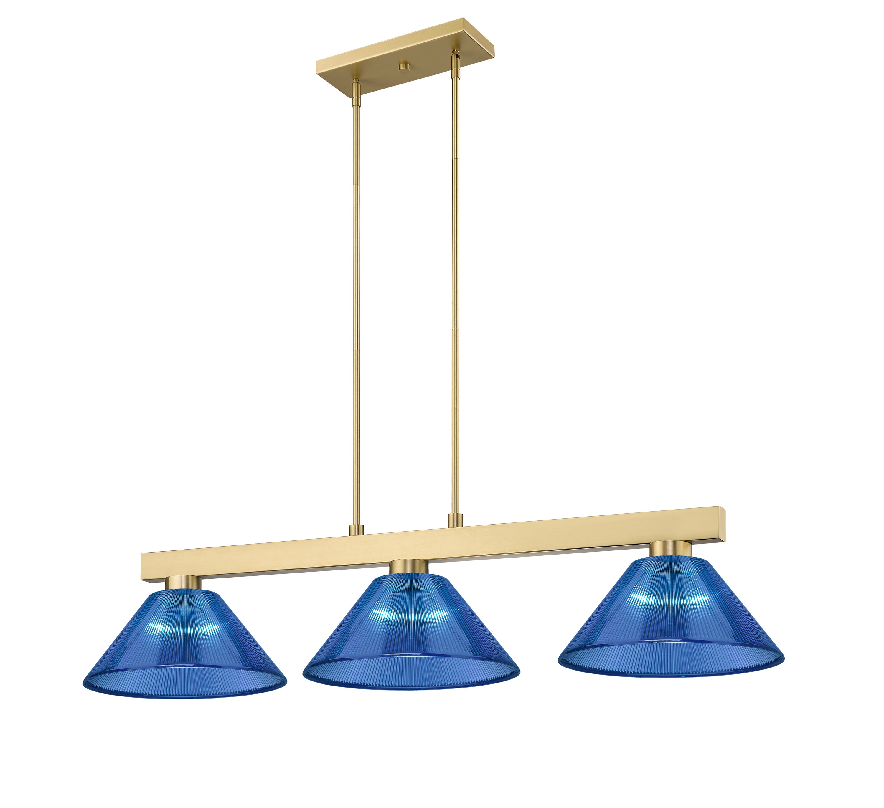 Z-Lite 152MGLD-ARDB Cobalt 3 -Light Gold Transitional For Use in Bedrooms, Dining Rooms, Foyers, Kitchens, Living Rooms Chandelier