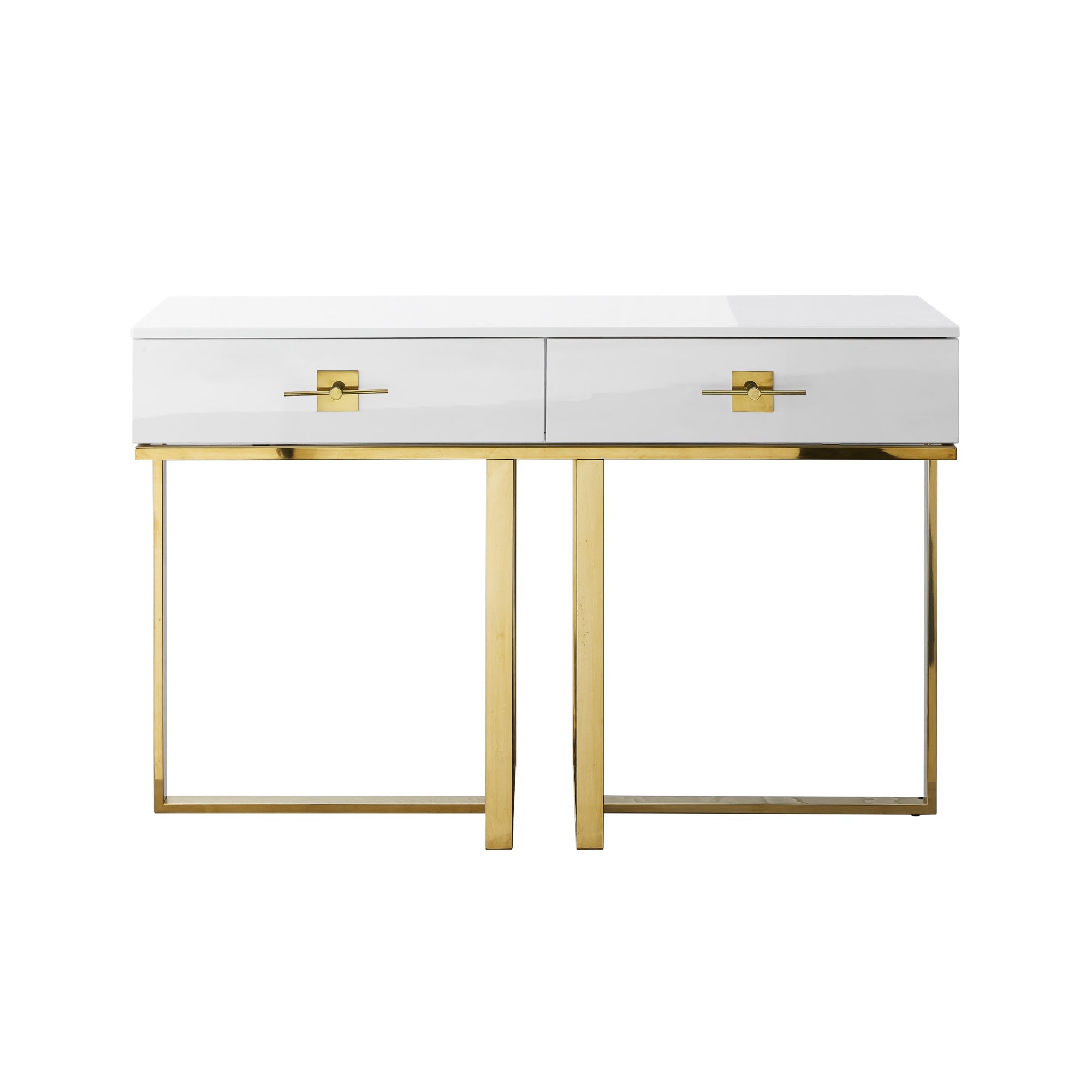 Nicole Miller NCE197-09WG-LS Maui Glam White/Gold Console table
