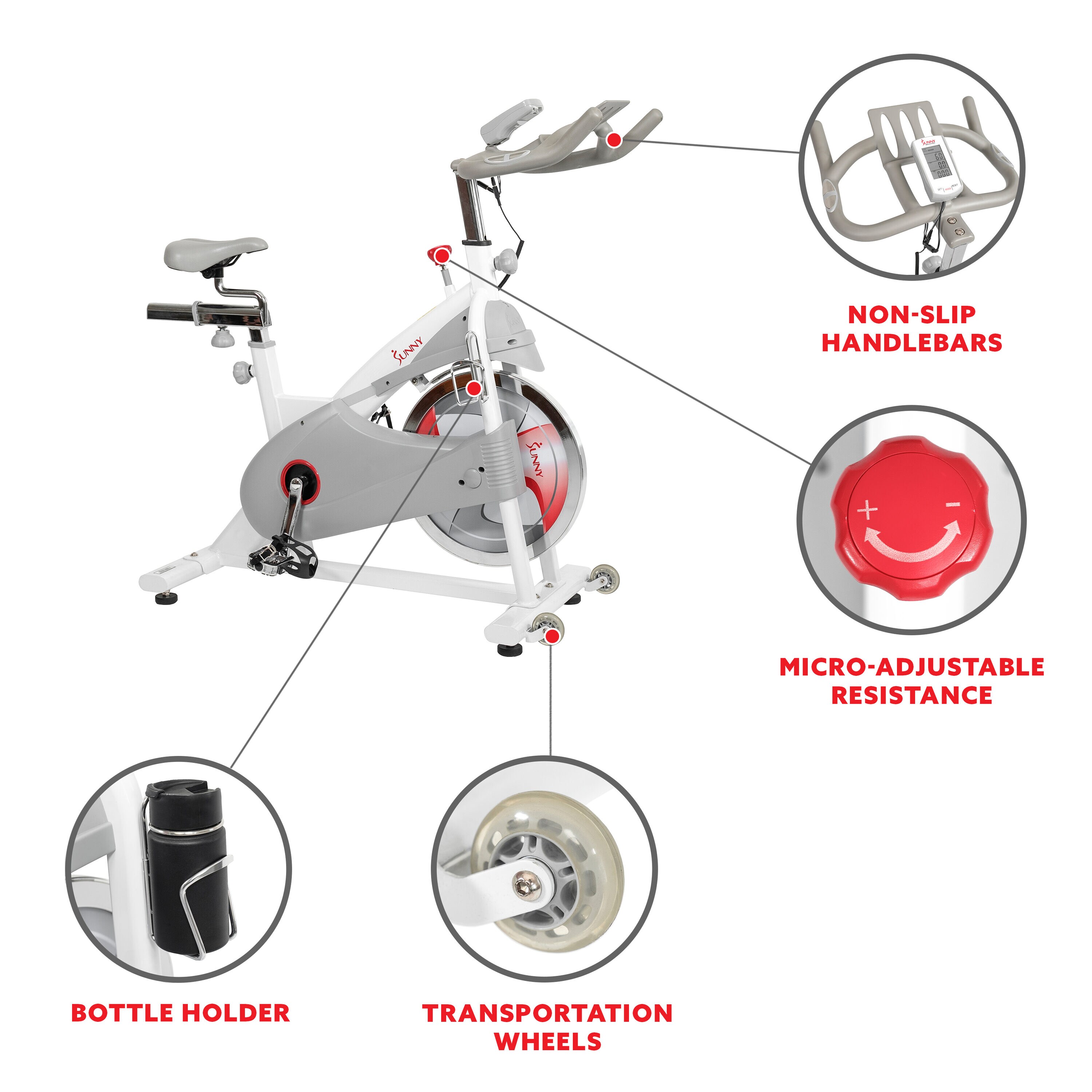 Sunny Health & Fitness SF-B1876 Exercise-Bikes - View #3