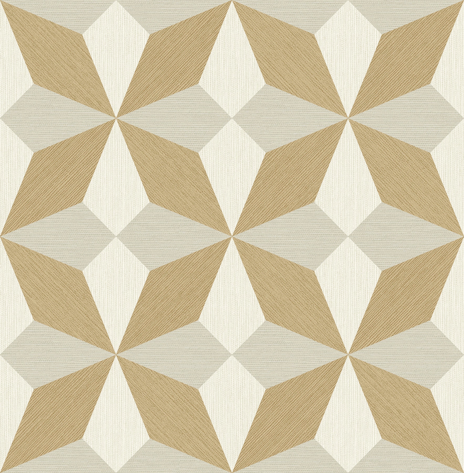 Decorline 2896-25302 Architecture 56.4-Sq. Feet Gold Non-woven Geometric Unpasted Wallpaper