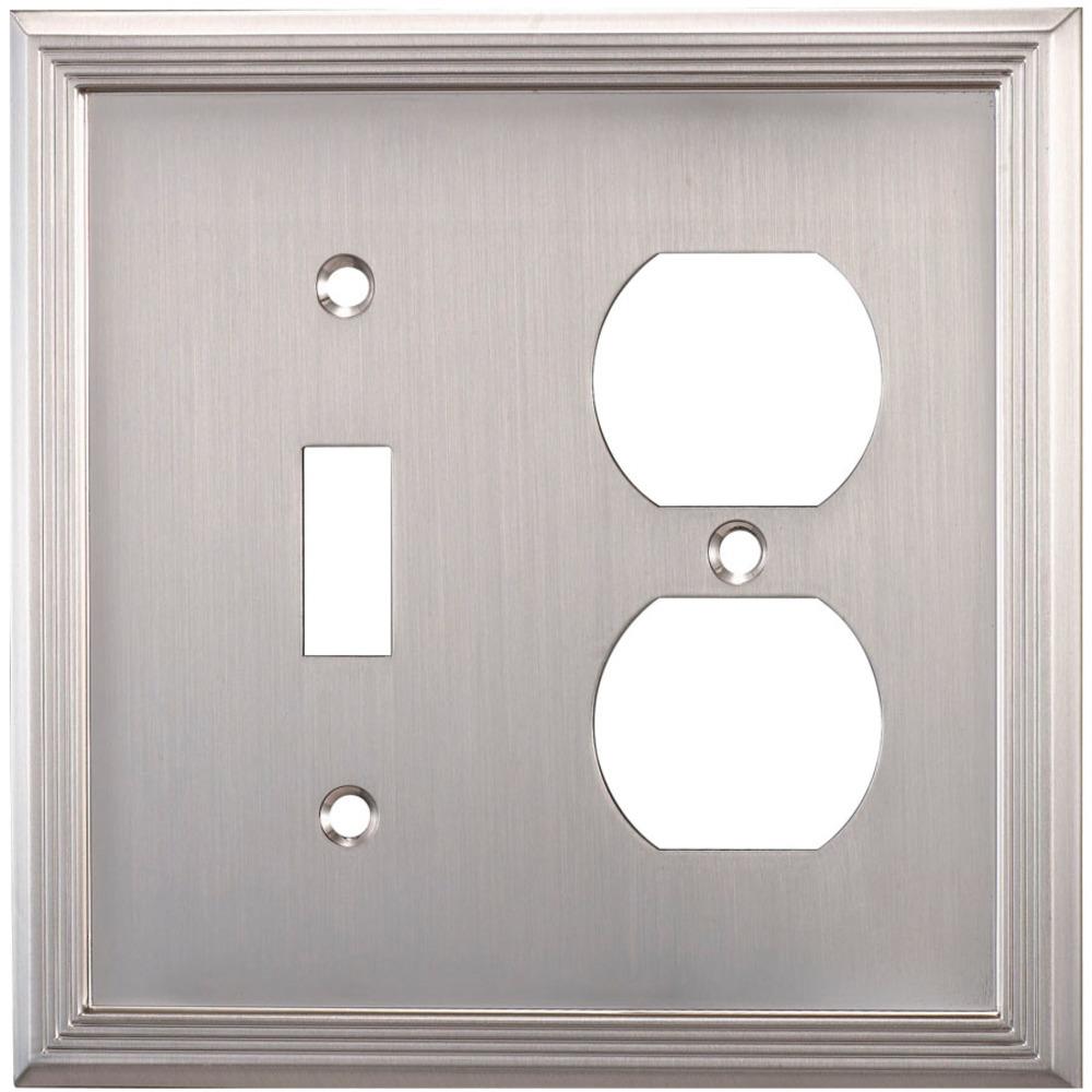 allen + roth Market 2-Gang Satin Nickel Zinc Indoor Toggle/Duplex Wall ...