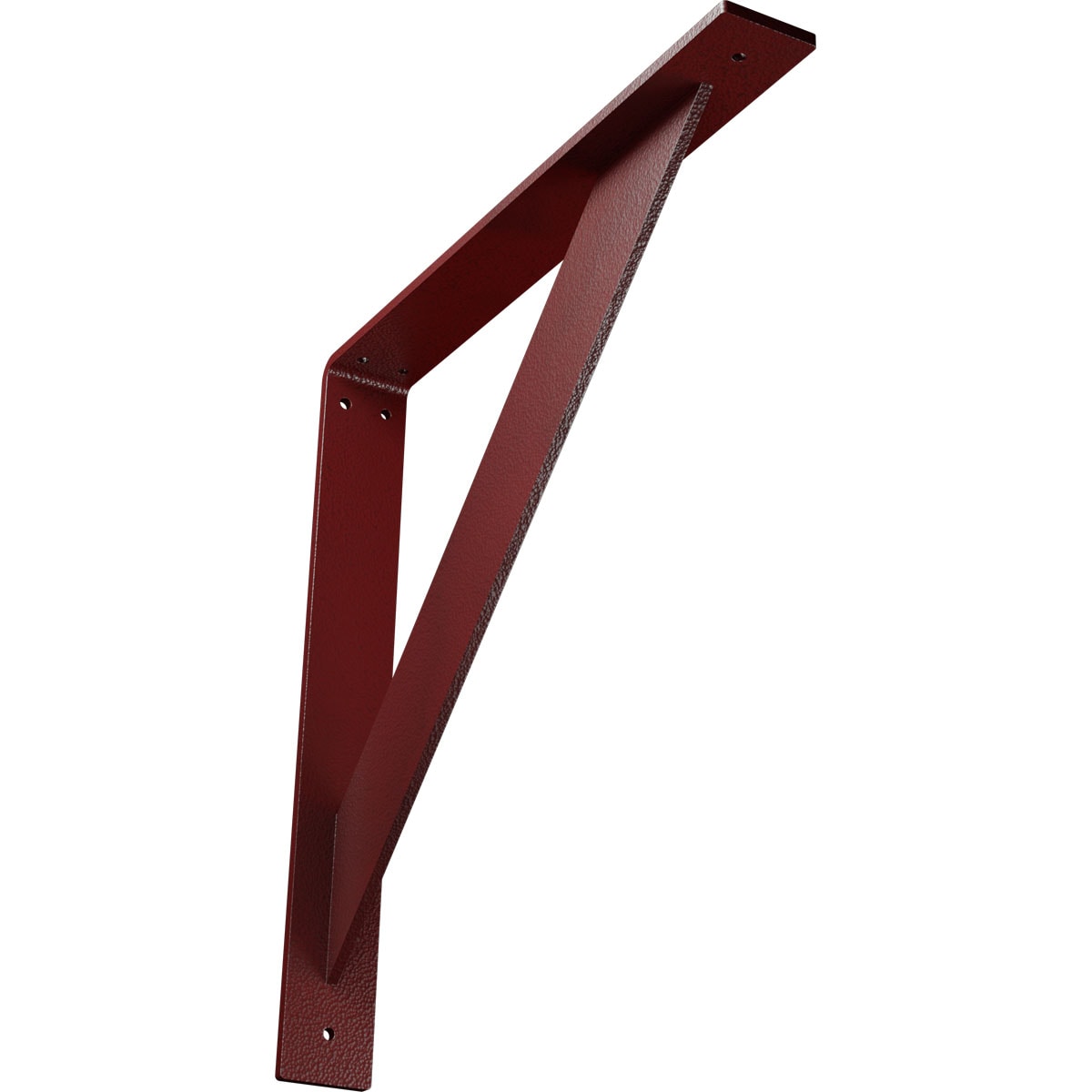 Ekena Millwork BKTM02X16X16TRHRE Traditional 16-in x 2-in x 16-in Red Steel Countertop support bracket