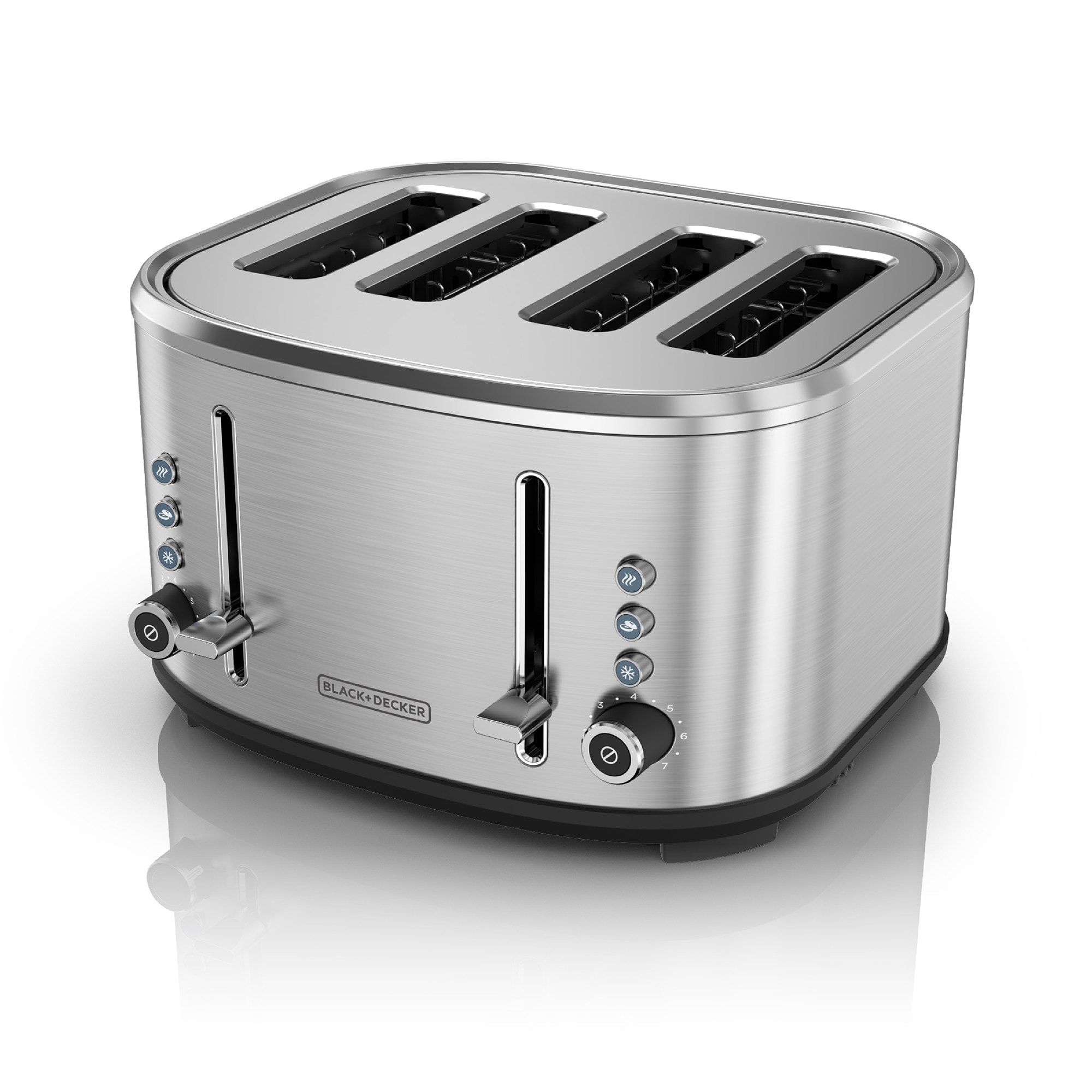 Black Decker 4 Slice Toaster Oven, Silver - Stainless Steel, 1