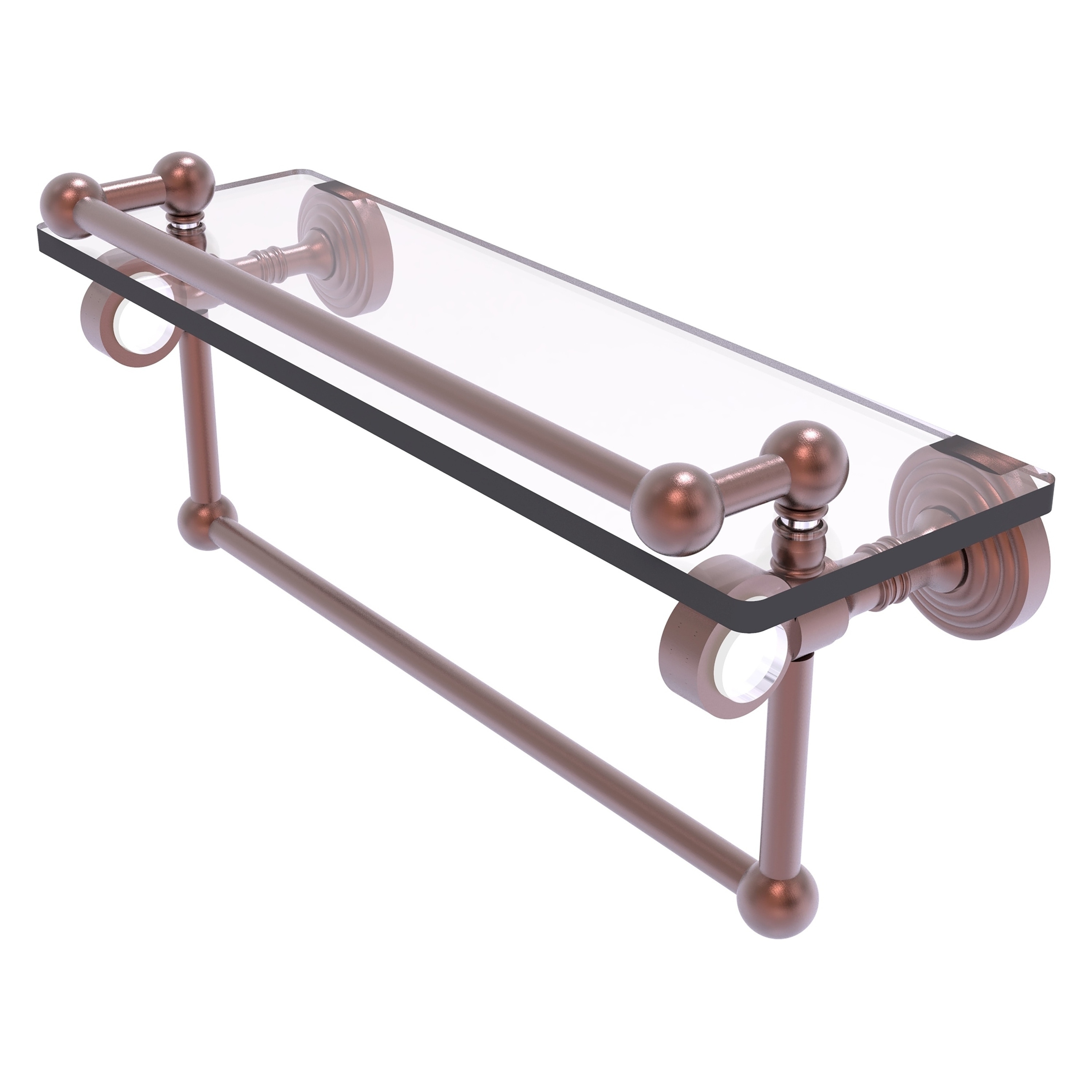 Allied Brass PG-1TB-16-GAL-CA Pacific Grove Antique Copper Wall mount Bathroom Shelf ( 16-in x 6.8-in x 5-in )
