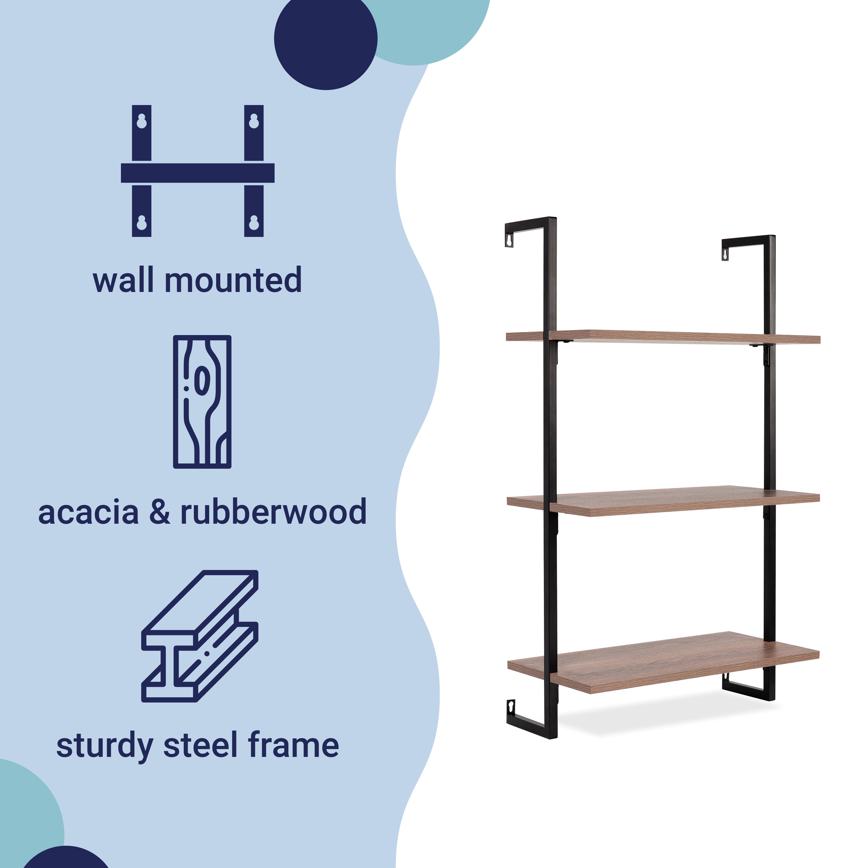 happimess MSH1000C Wall-Mounted-Shelving - View #3