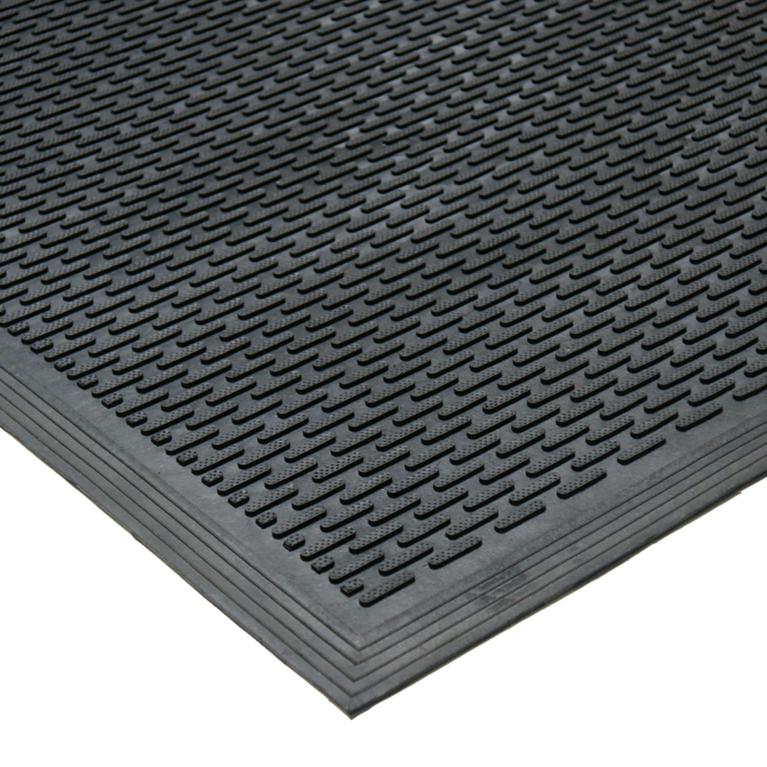 Solid Rubber Scraper Mat - Black - 3' x 5' - Indoor/Outdoor