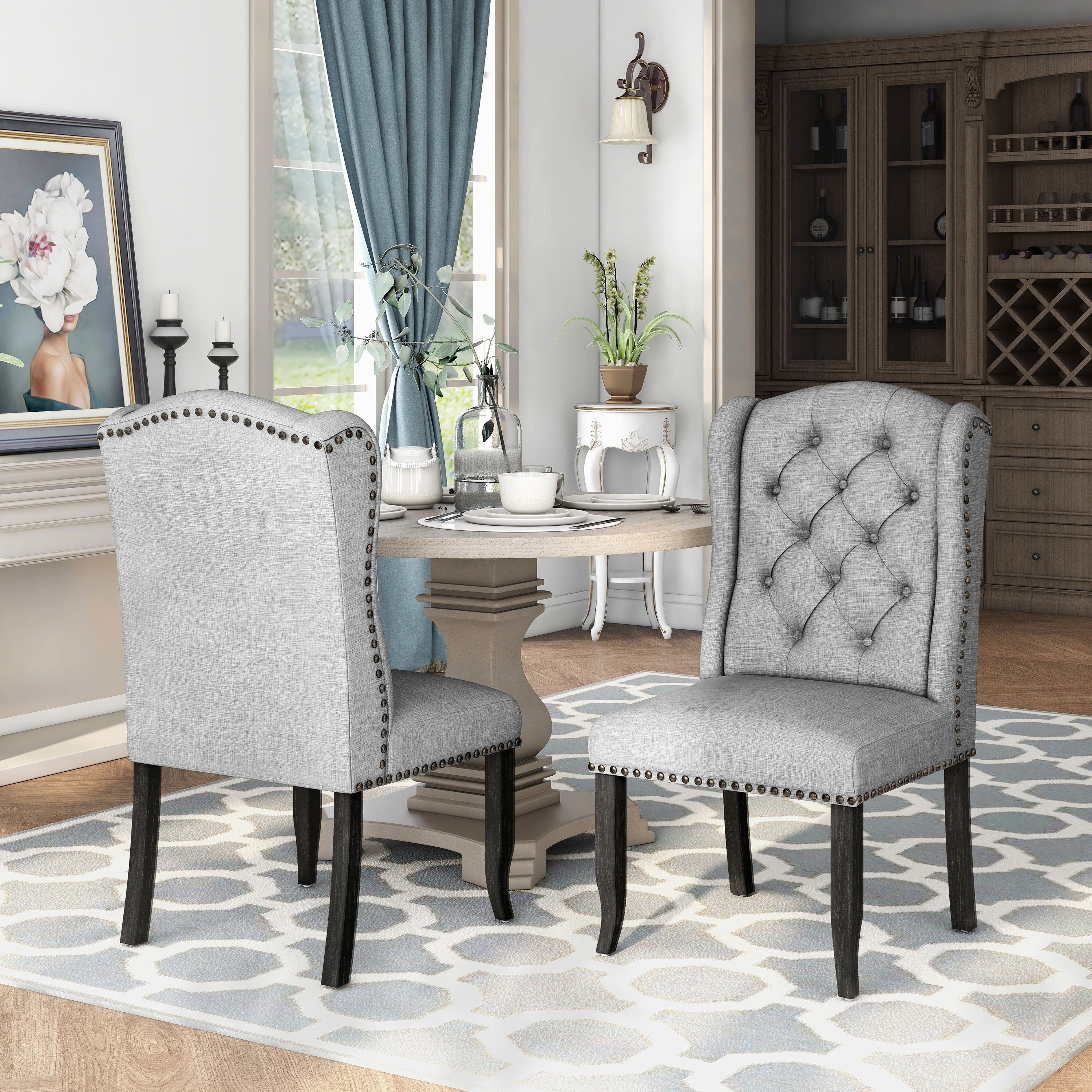 Furniture of America IDF-3324BK-LG-SC Dining-Chairs - View #3