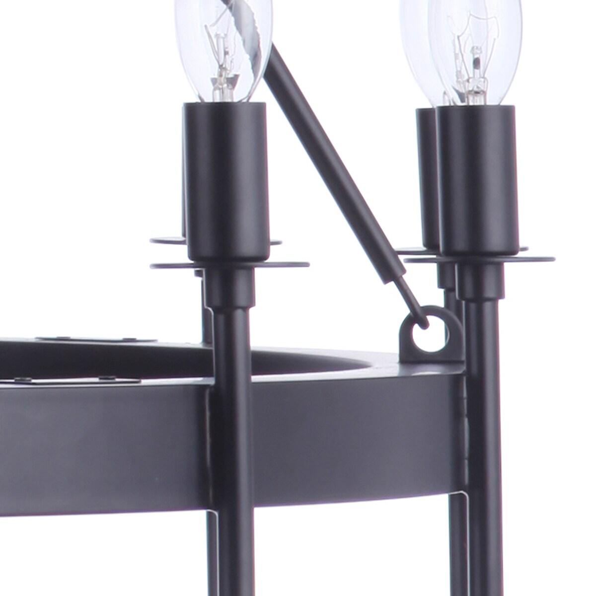 Larrson 14-Light Flat Black Iron Candle Chandelier