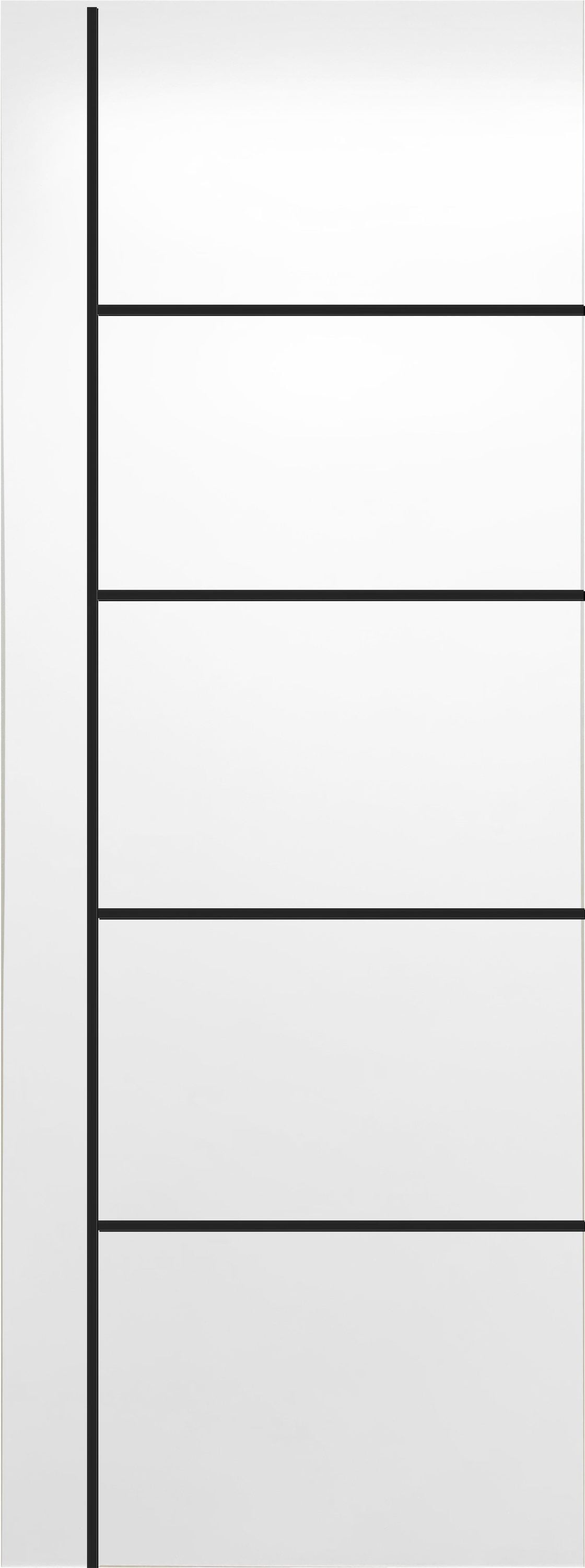 Valusso Design VD123799 Orlando 24-in x 80-in White Flush Smooth Hollow core Prefinished Pine Wood Slab Door