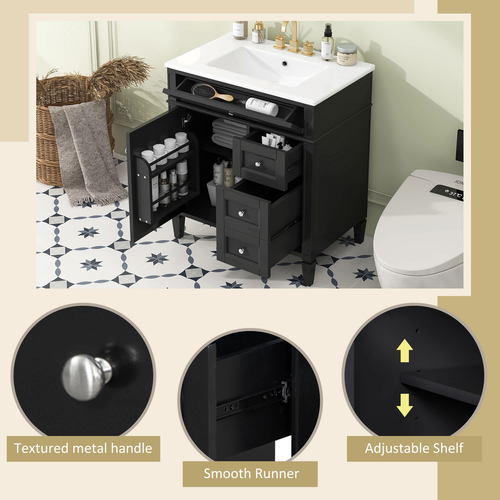 Vynxaria LEXY1343-DJYS-SZT113 Bath-Vanity-Combo - View #8