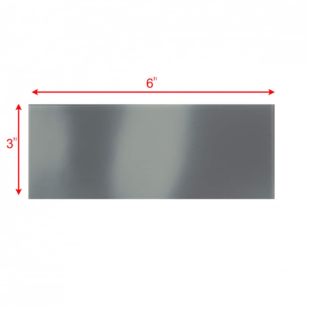 Abolos LWSFOB0306-CR Forever Gray 3-in x 6-in Matte Glass Subway Standard Wall Tile ( 14-sq ft Carton )