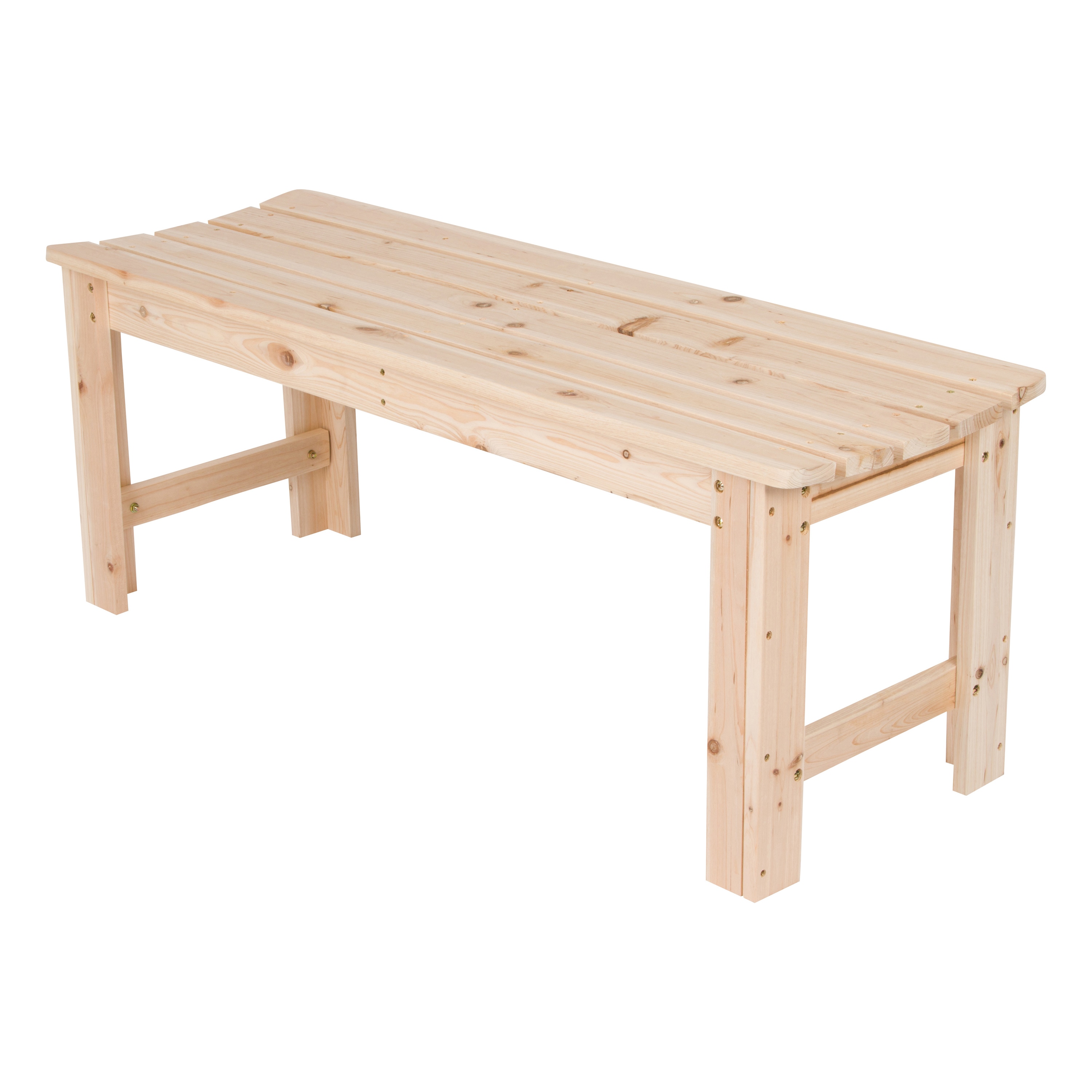 Natural Cedar 4-Foot Backless Garden Bench