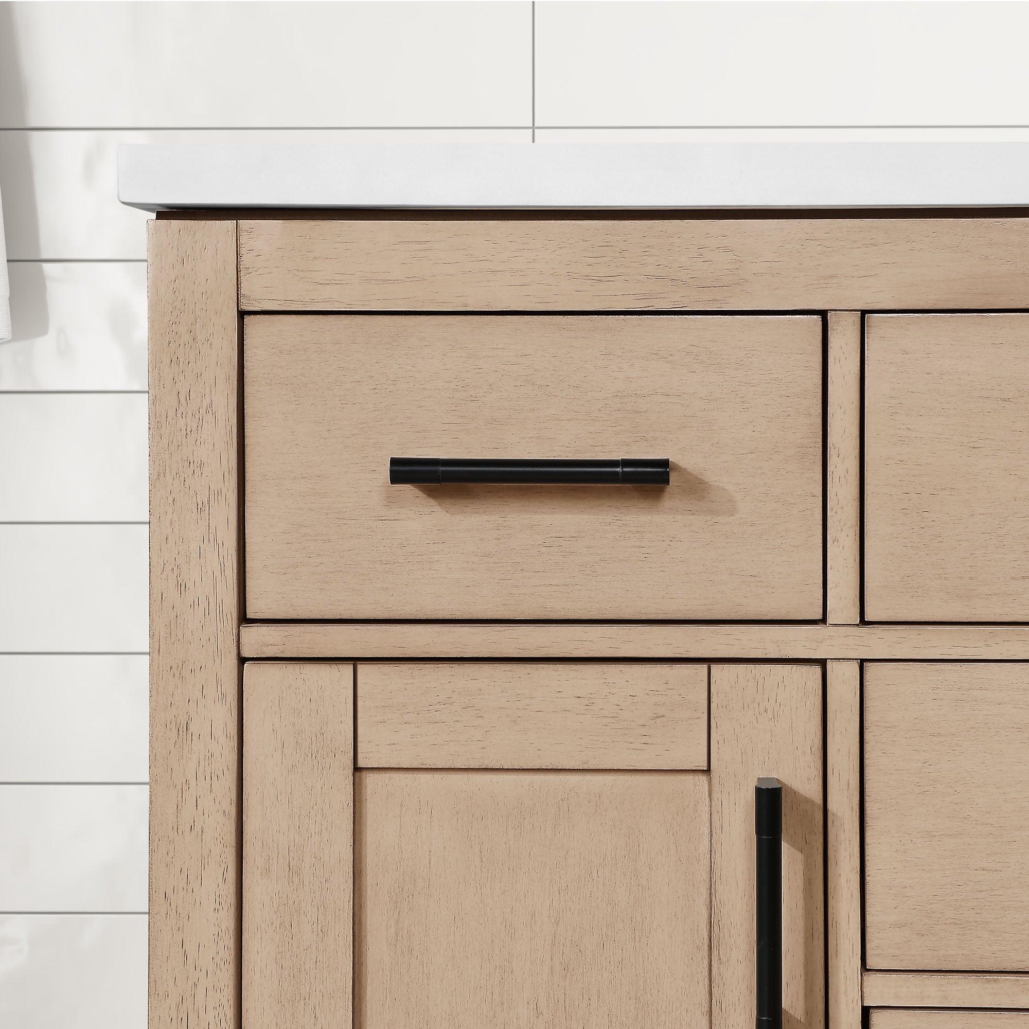 Bailey 42" Sahara Birch Freestanding Bathroom Vanity with Ceramic Sink