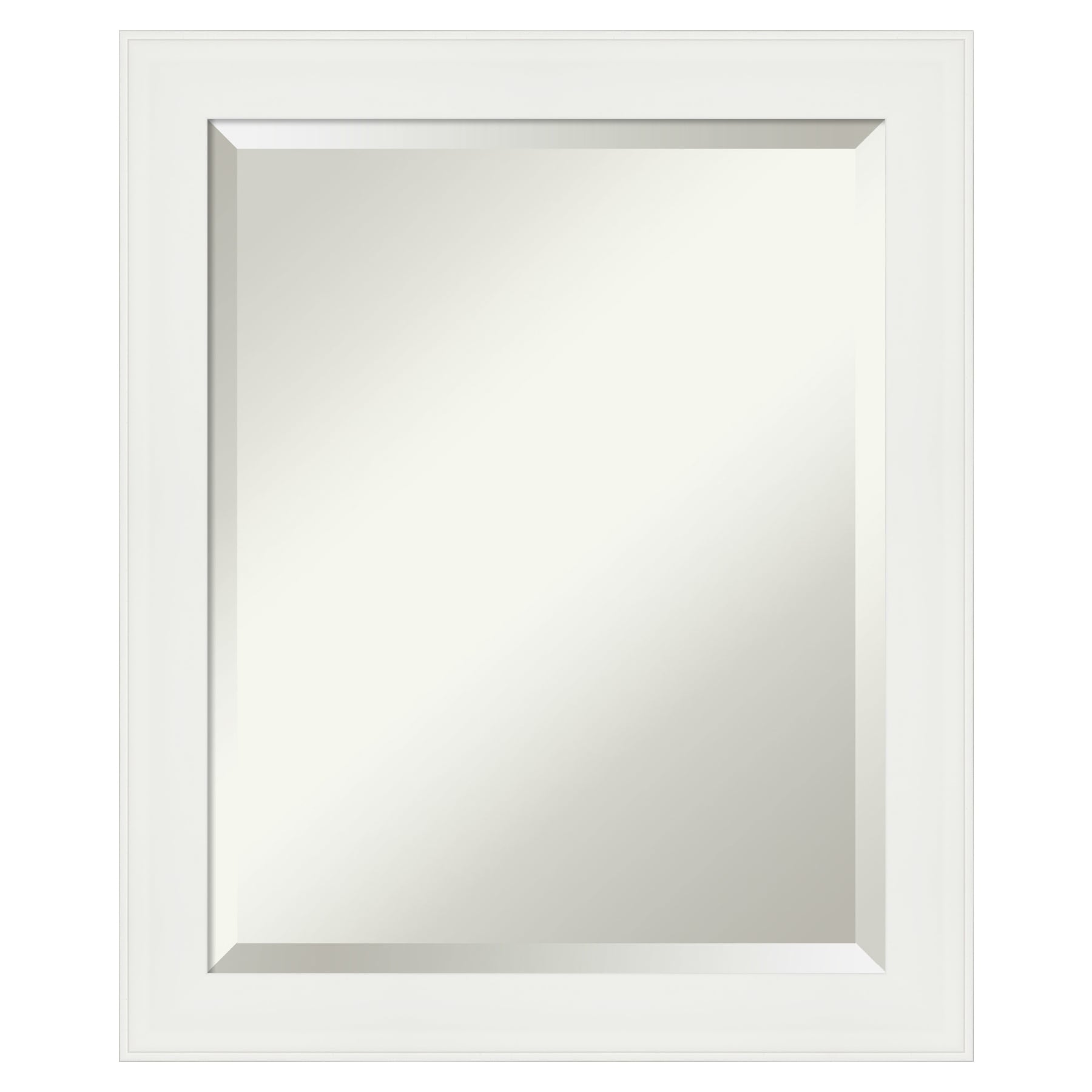 Amanti Art DSW4593026 Vanity 19.38-Inches x 23.38-Inches Framed Rectangle Bathroom Vanity Mirror ( Matte White )