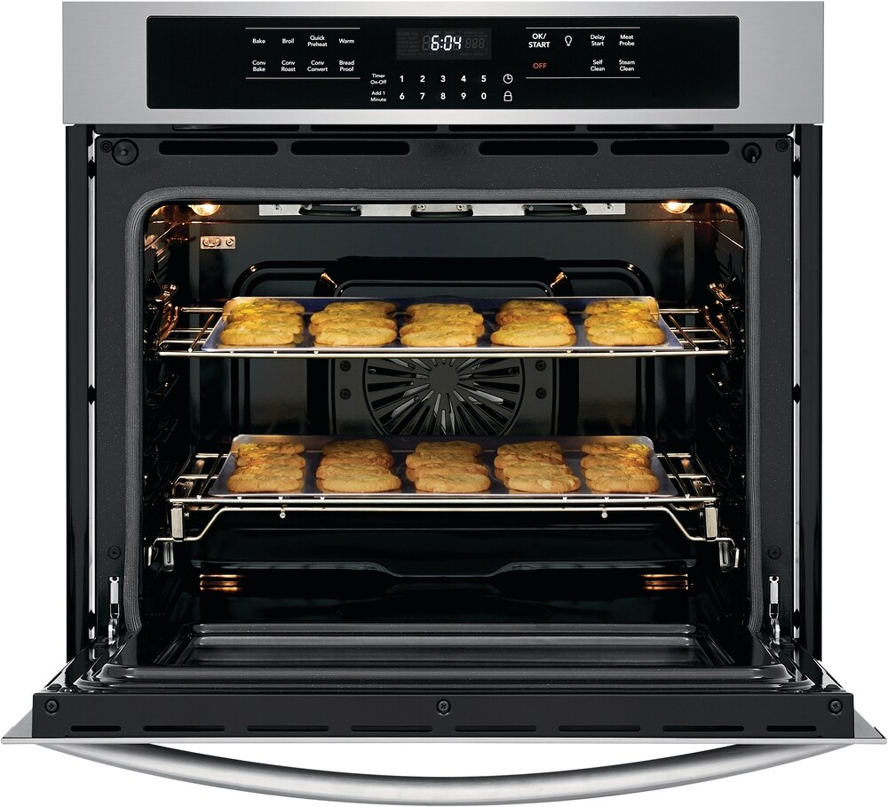 Frigidaire Gallery 30 inch Single Electric Wall Oven True Convection and Self + Steam Cleaning ( Fingerprint Resistant Stainless Steel )