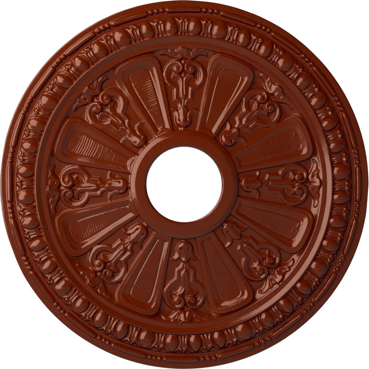 Ekena Millwork CM18RAFIF Raymond 18.125-in W x 18.125-in L Painted Firebrick Polyurethane Whole Ceiling Medallion