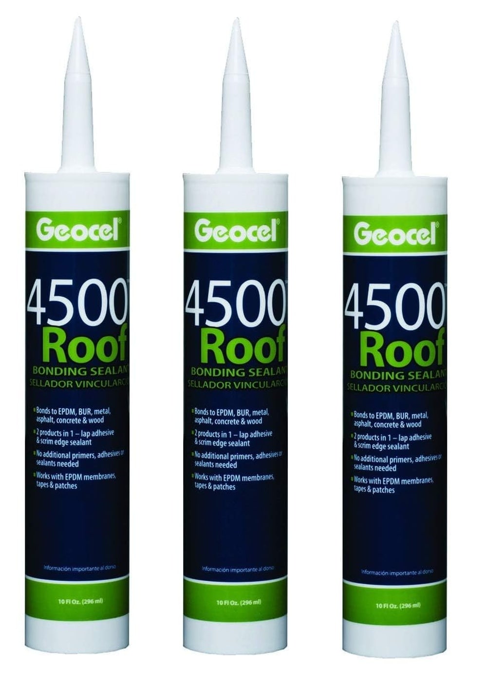 Geocel  GC55103 4500 Roof Bonding Sealant 10.1 Ounce Cartridge Black (3)