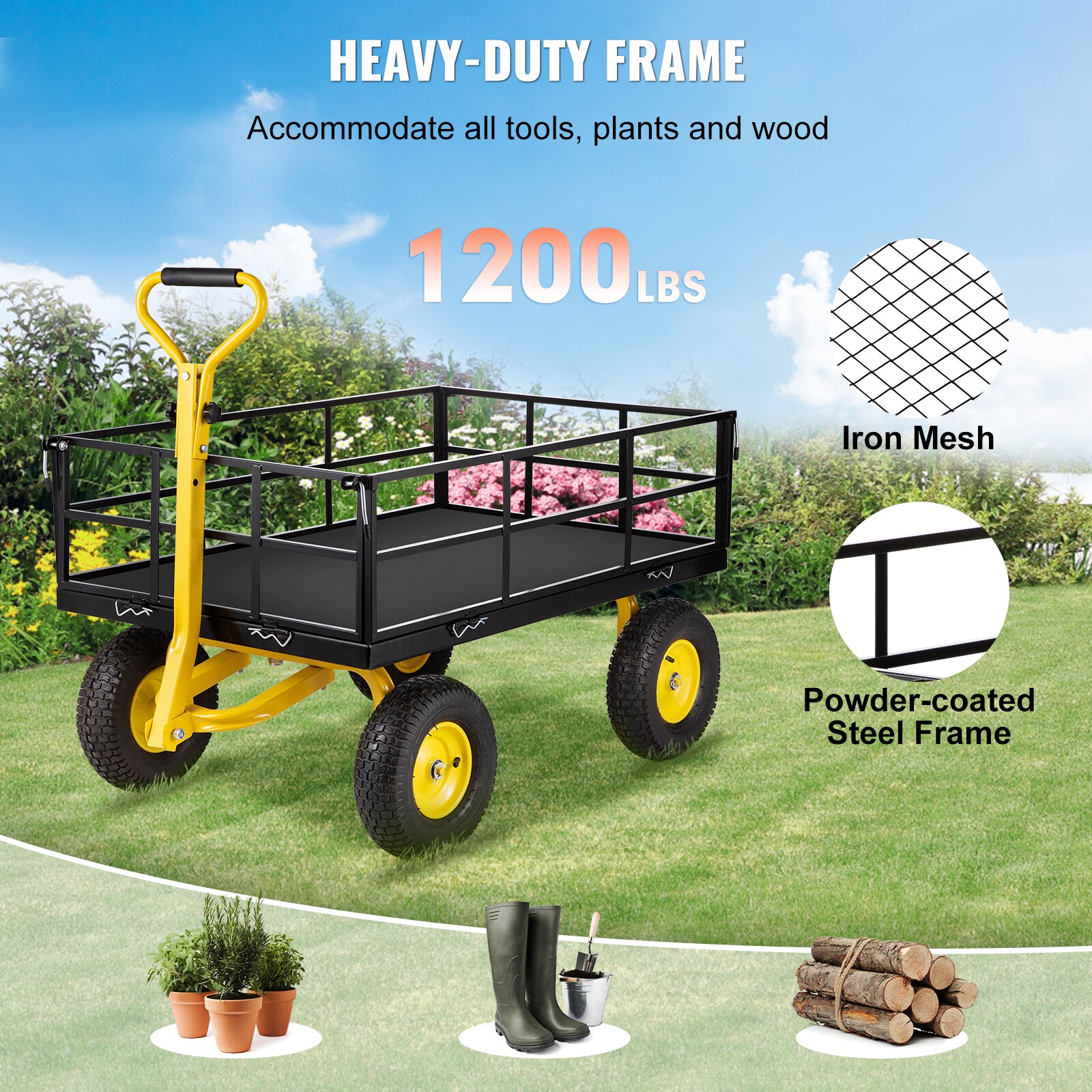 VEVOR ZXHYTCHSB120025BYV0 Yard-Carts - View #4