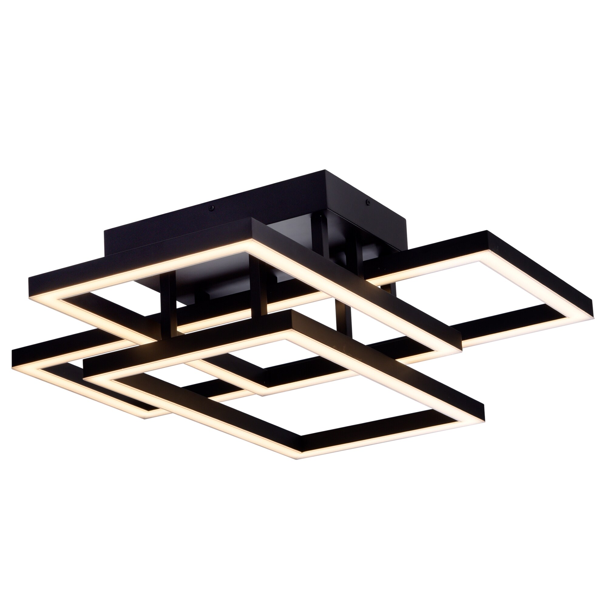 Radium 28" Black Aluminum Integrated LED Semi-Flush Ceiling Light