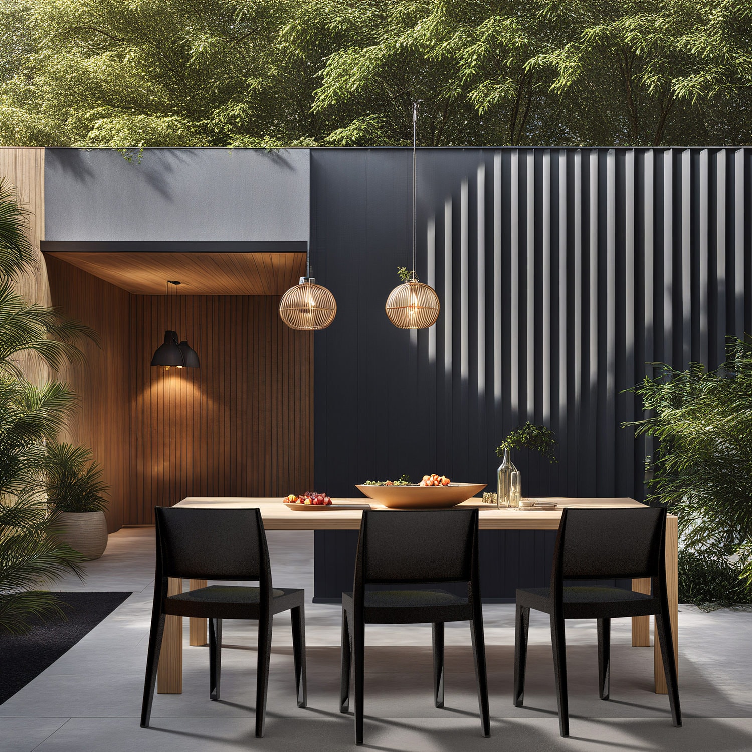 World Rug Gallery GY8057BLACK2 Patio-Chairs - View #2