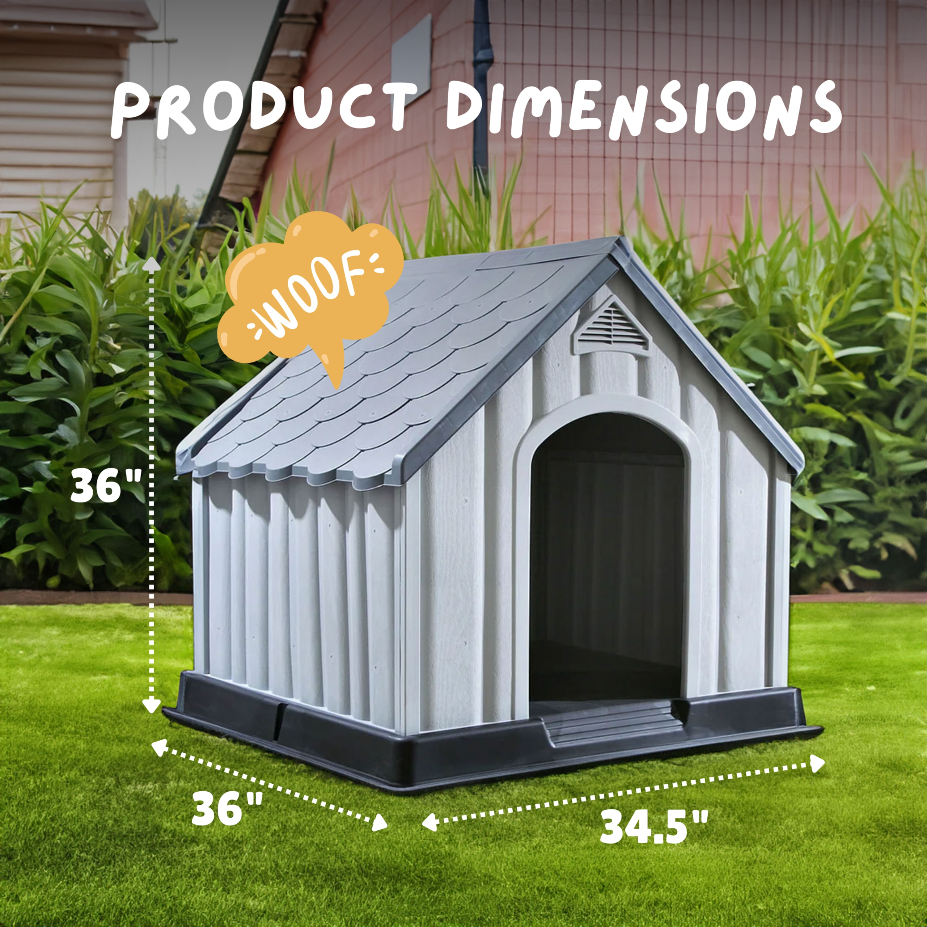 Ram Quality Products Plastic Outdoor Medium Dog House 184063 at Lowes.com