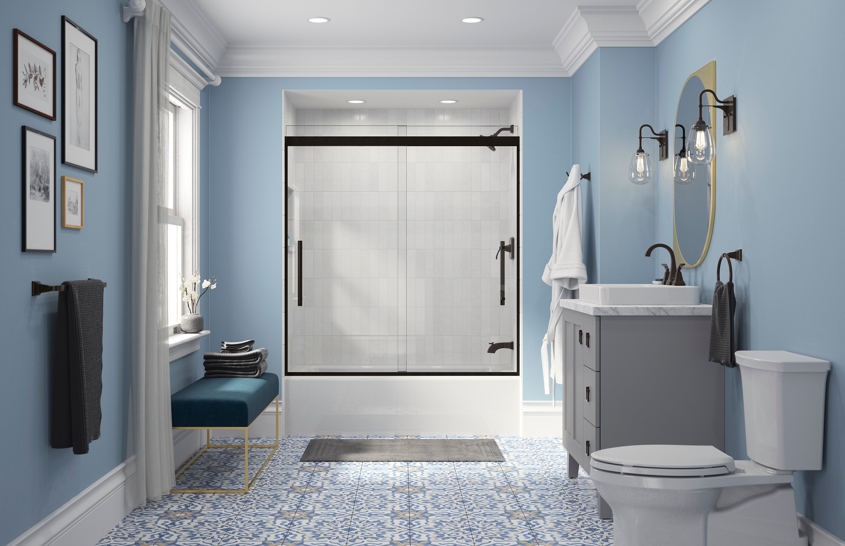 White Cast Iron Alcove Bathtub with Right Drain