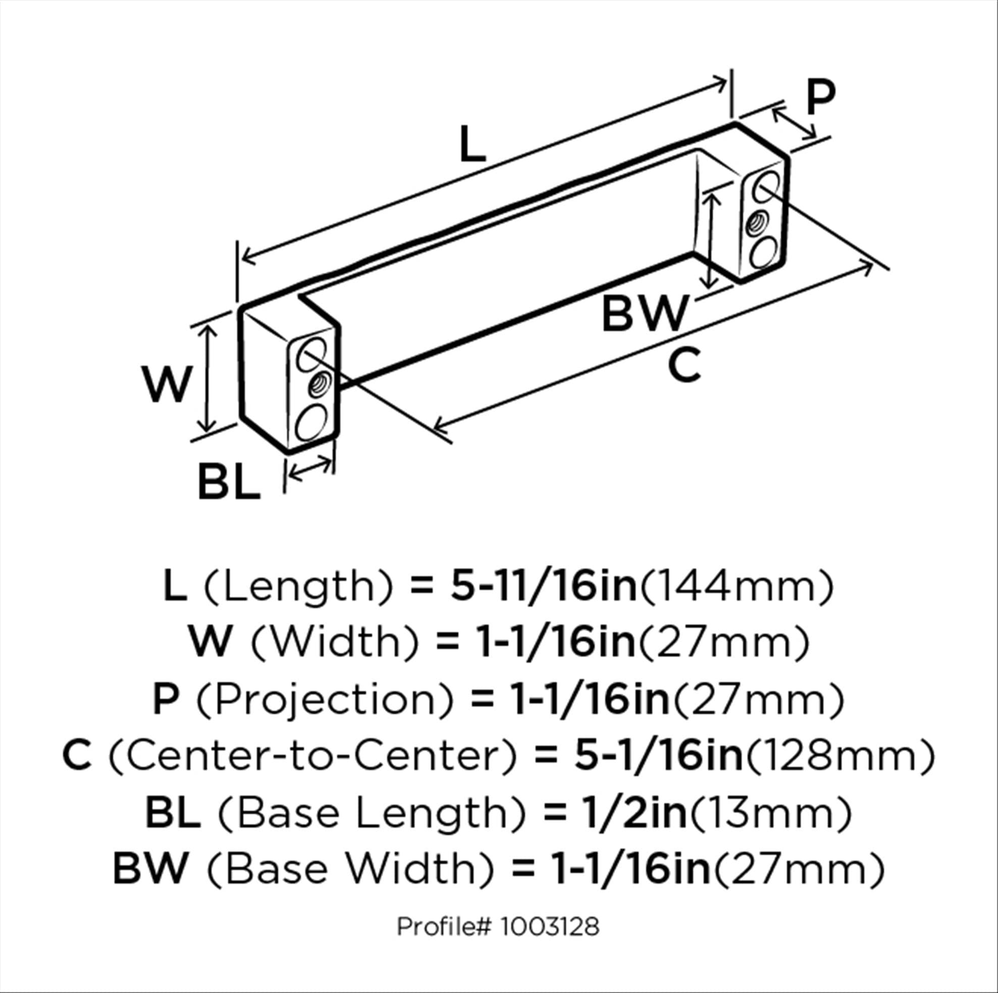 Amerock BP1003128BGL Cabinet-Pulls - View #3