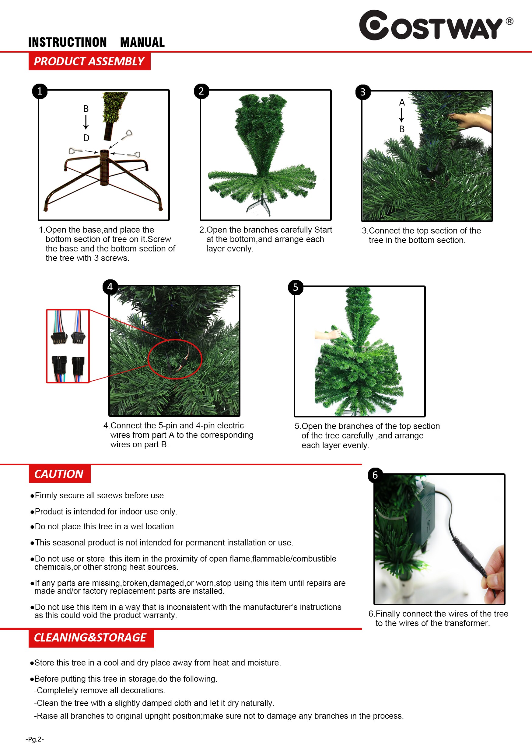 Forclover HYC-CM461C Artificial-Christmas-Trees - View #4