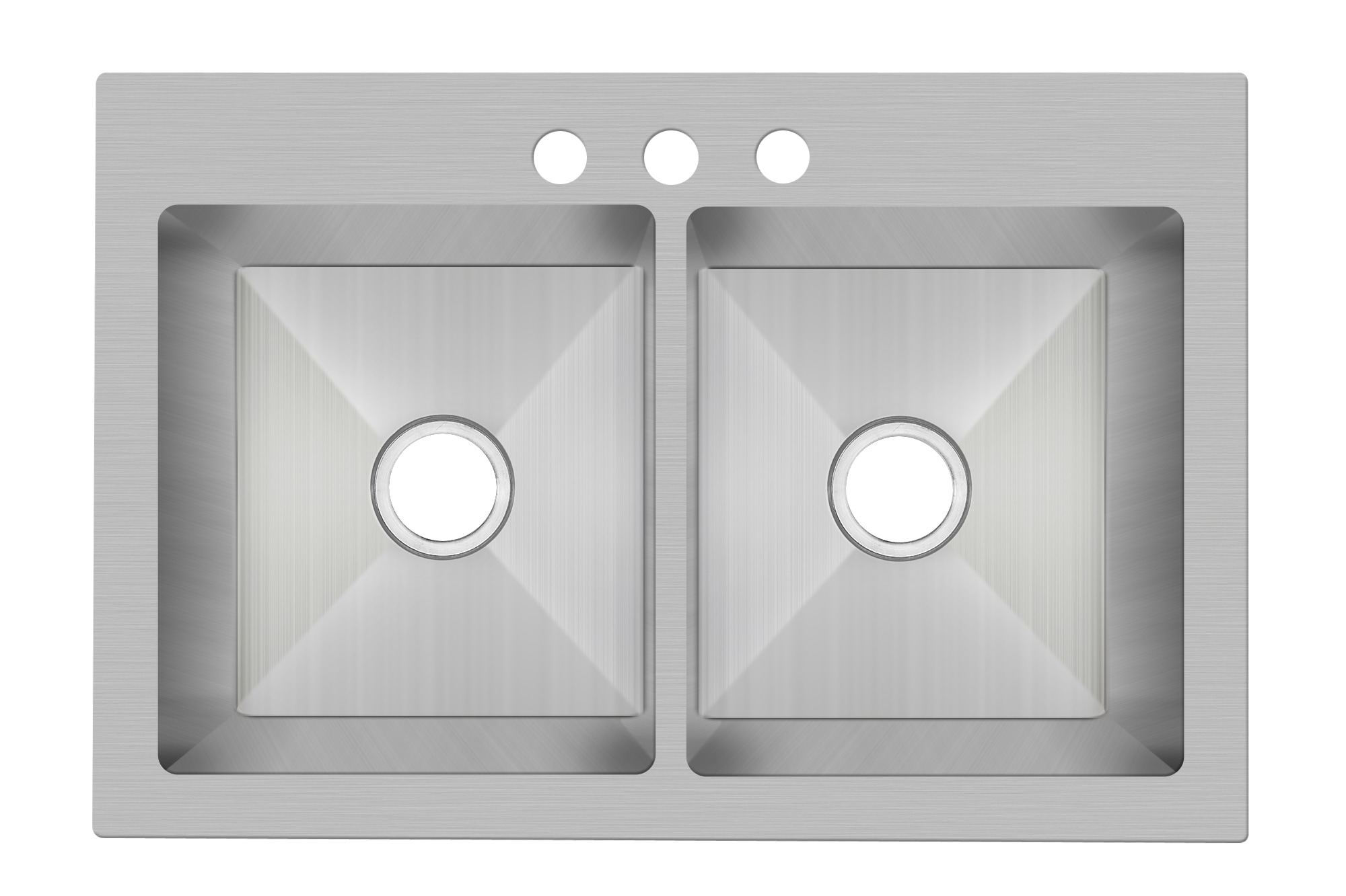 PROFLO PFDM2B332293 Undermount 33-in x 22-in Stainless steel Double equal bowl 18 -Gauge Kitchen Sink