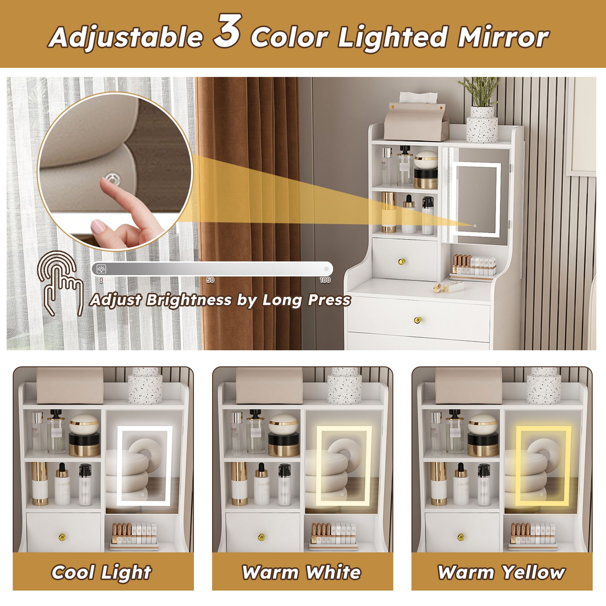 SINOFURN SYB260024BK Bedroom-Vanities - View #10
