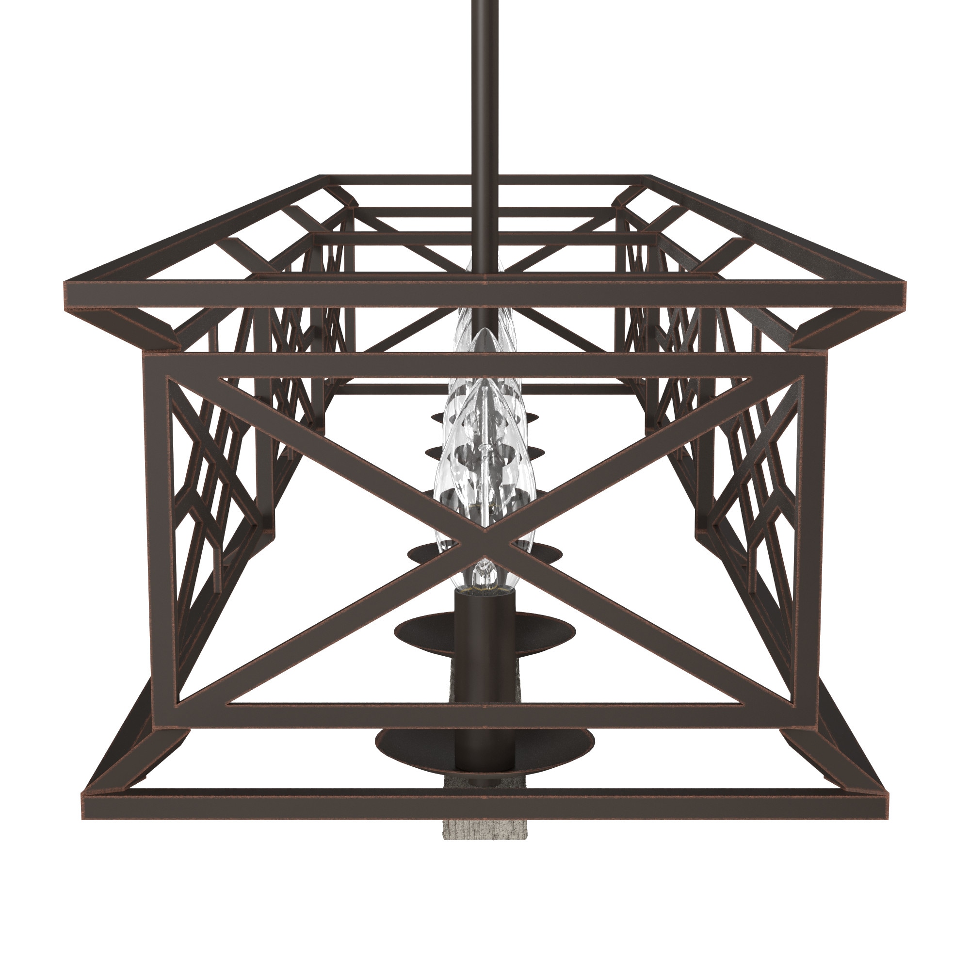 Langwood Onyx Bengal 6-Light Vintage Linear Chandelier