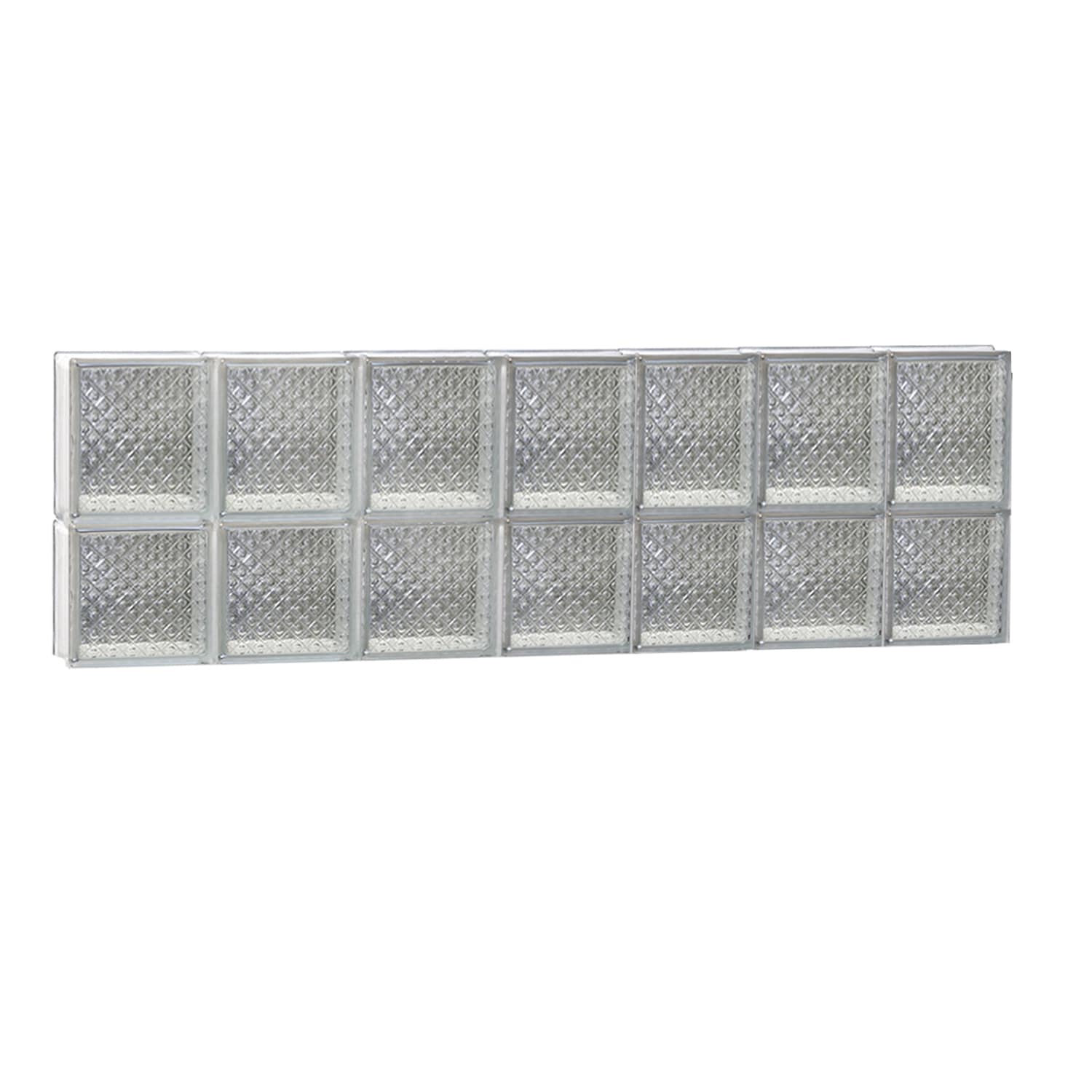 REDI2SET S4214DP Diamond Glass 40-1/4-in x 13-1/2-in Frameless Replacement Glass Block Window