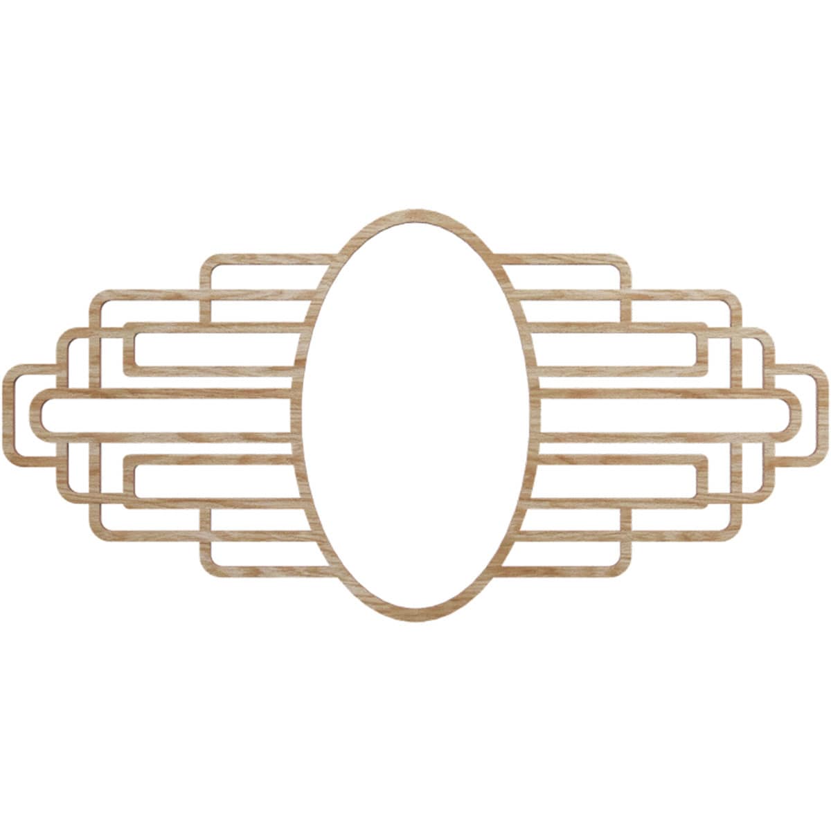 Ekena Millwork CMWP18X09X0250EBRO Elizabeth Fretwork Pierced 9-in W x 18-in L Craftsman Red Oak Wood Whole Ceiling Medallion