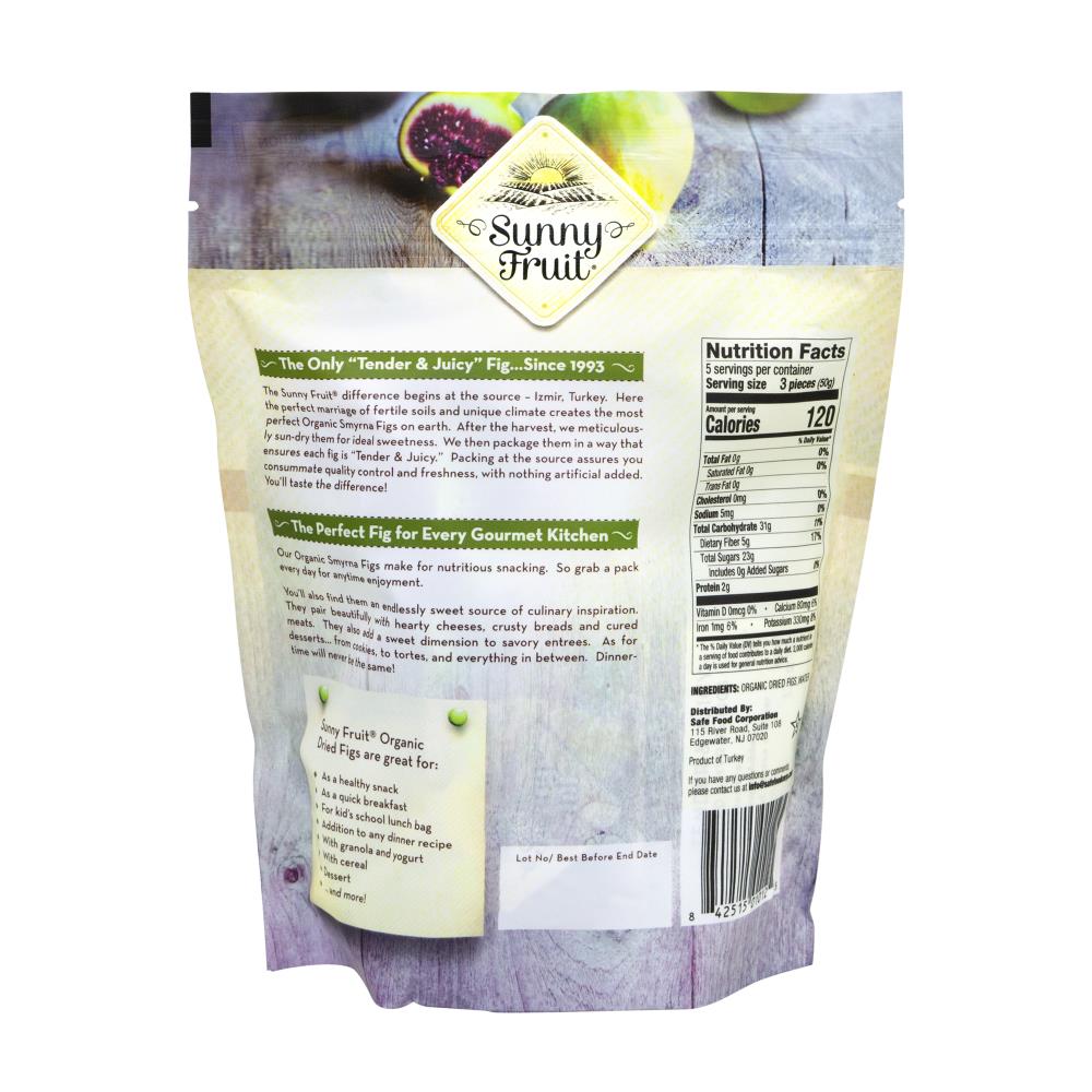 Sunny Fruit Sunny Fruit Organic Dried Smyrna Figs, 8.8 oz, 3 Pack in ...