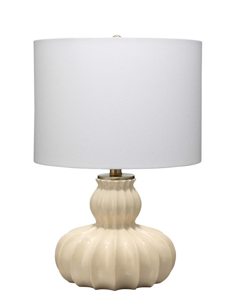 cream crackle table lamp