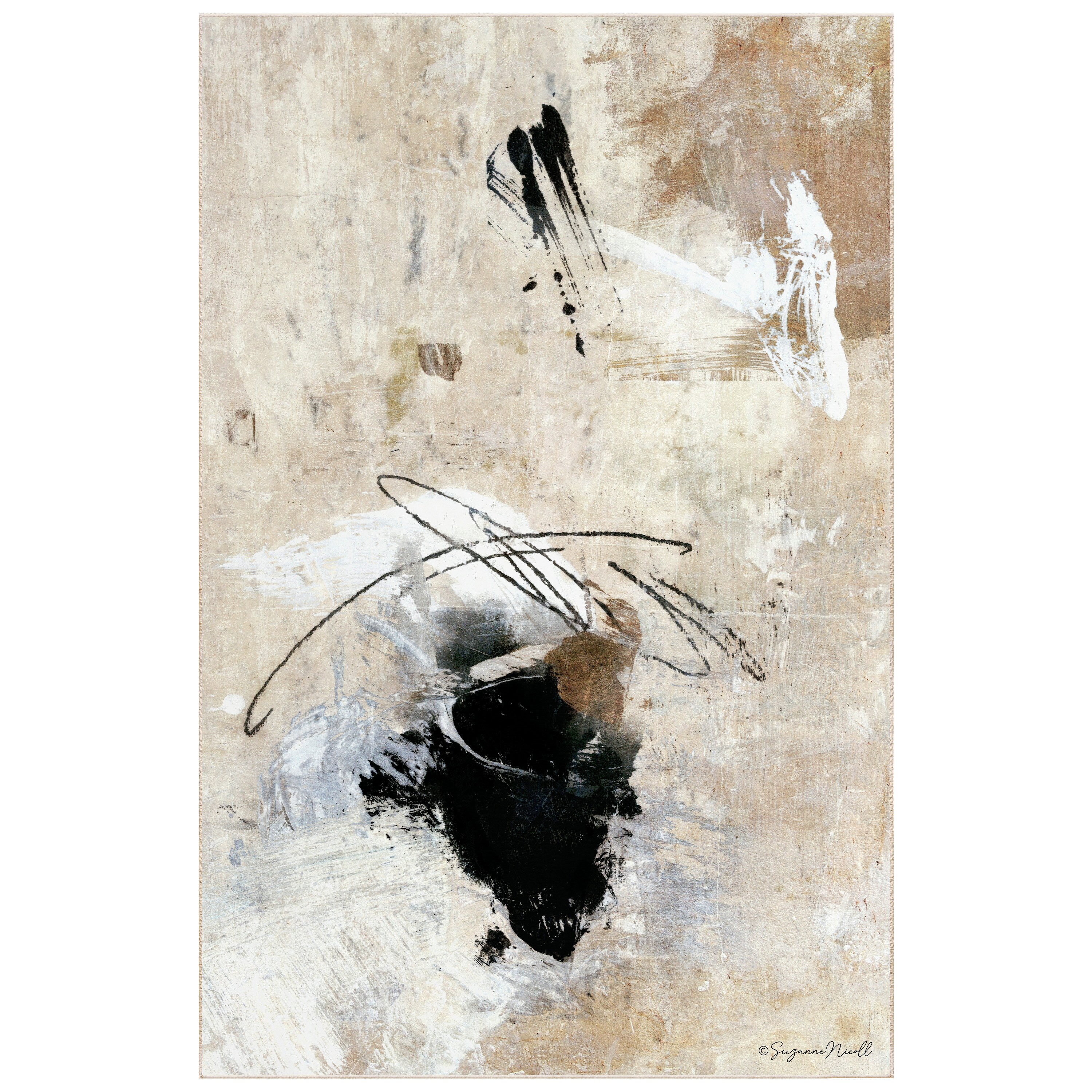 Empire Art Direct TDA-IC617-0508C2 5 x 8 (ft) Polyester Multi-Colored Rectangular Indoor Abstract Area rug