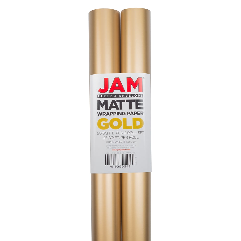  JAM Paper Gift Wrap - Matte Wrapping Paper - 25 Sq Ft