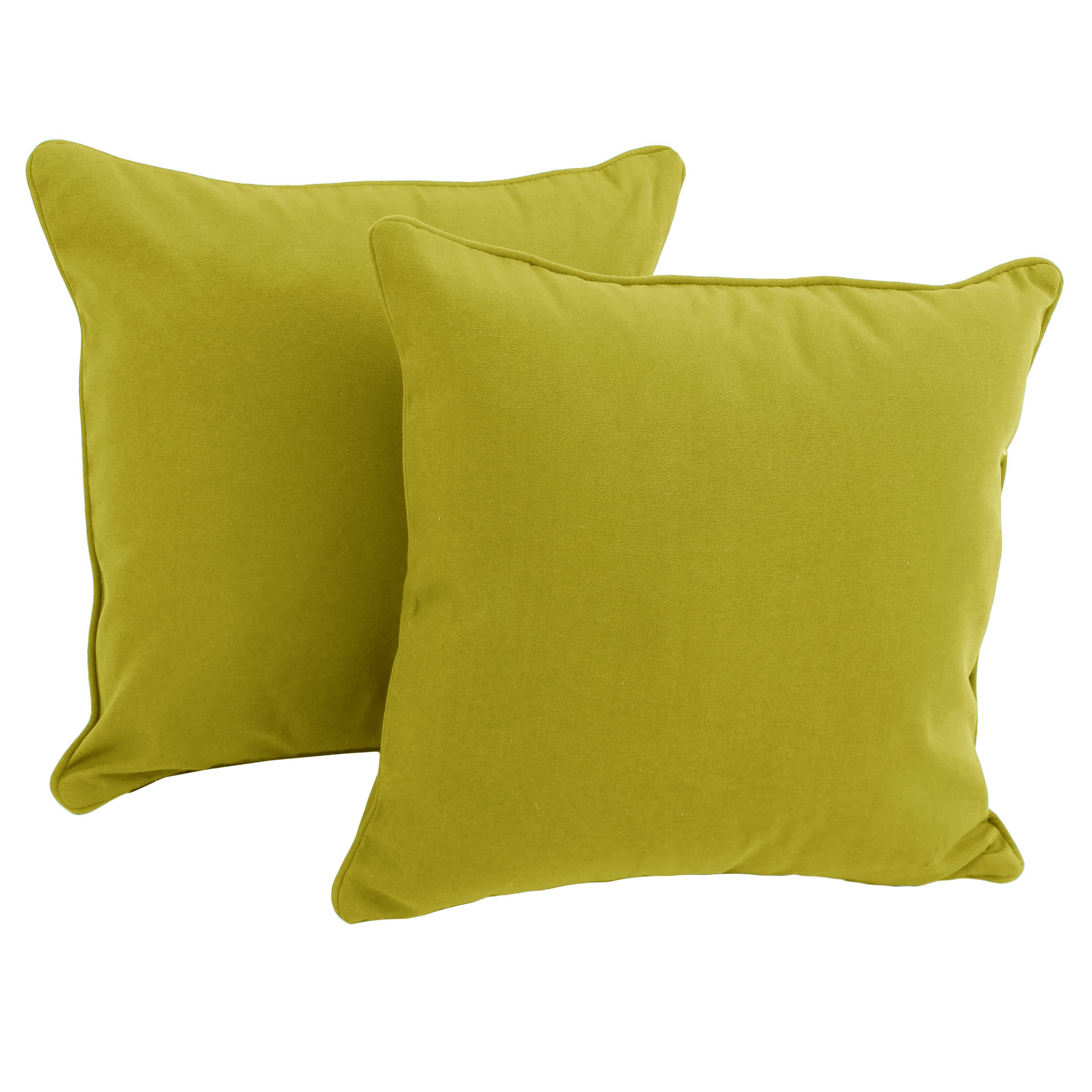 Blazing Needles 9810-CD-S2-TW-ML 2 -Piece 18-in x 18-in Mojito Lime Square Indoor Decorative Pillow