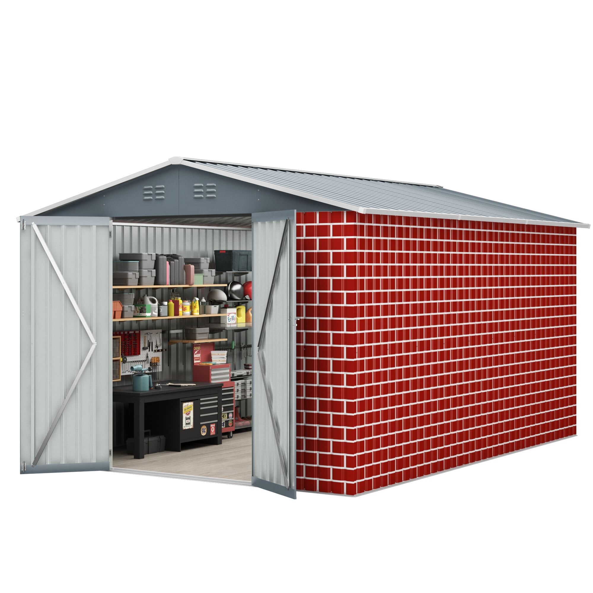 Jaxpety HG61M1381-L01 Metal-Storage-Buildings-Sheds - View #8