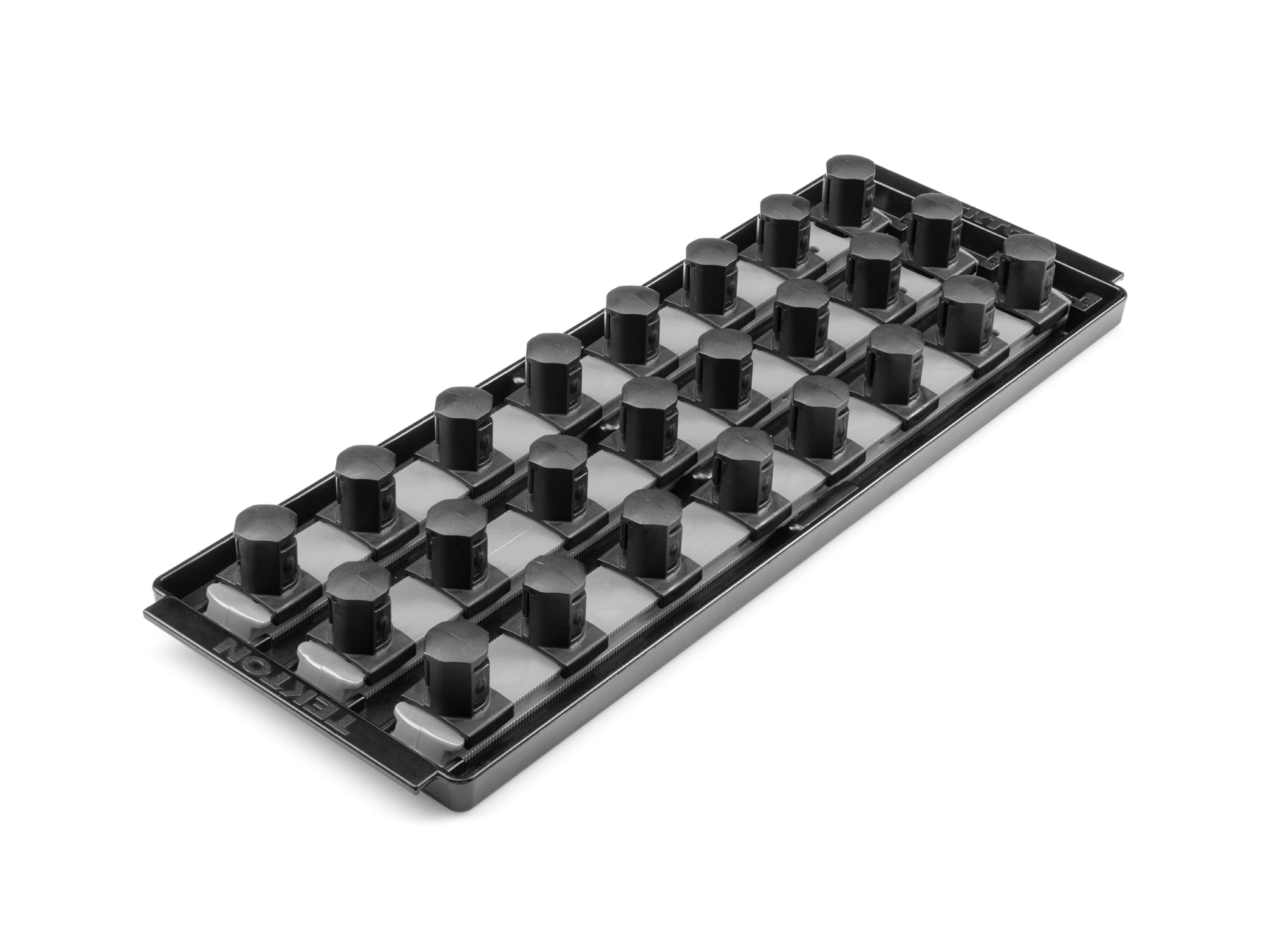 TEKTON OST36324 Plastic Socket storage - 3/4 in drive x 13 inch socket rails with 24 clips