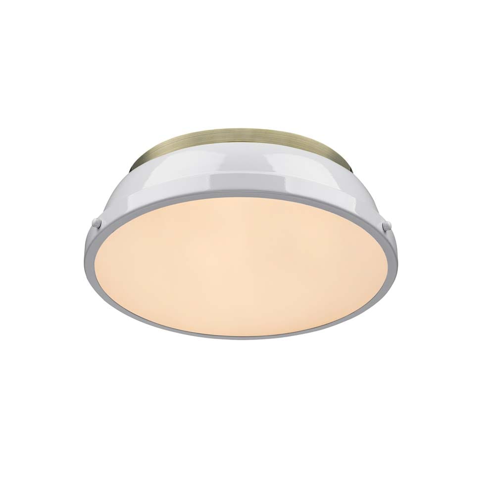 Golden Lighting 3602-14 AB-WH flushmounts - View #3