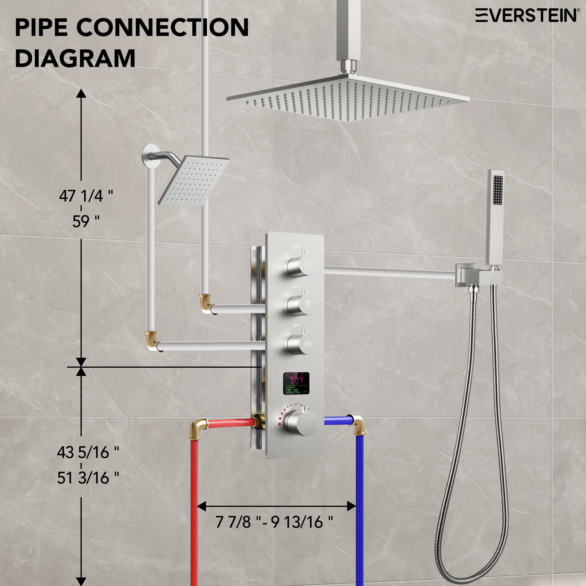 EVERSTEIN SFS-1026-NK12 Tub-Shower-Faucets - View #11