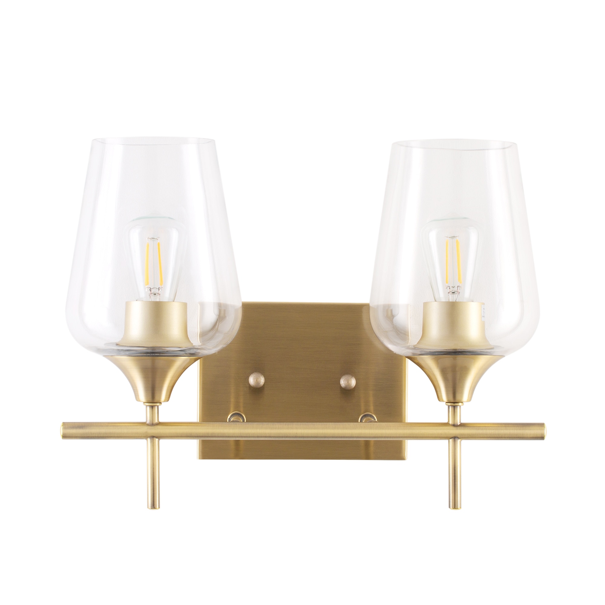 CO-Z HCF-2802-GD 14-in 2 -Light Antique Brass Modern/contemporary Vanity light