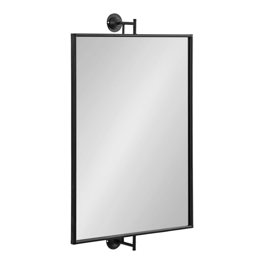 Kate and Laurel 224185 Darbridge 24-in W x 40-in H Rectangle Black Framed Wall Mirror