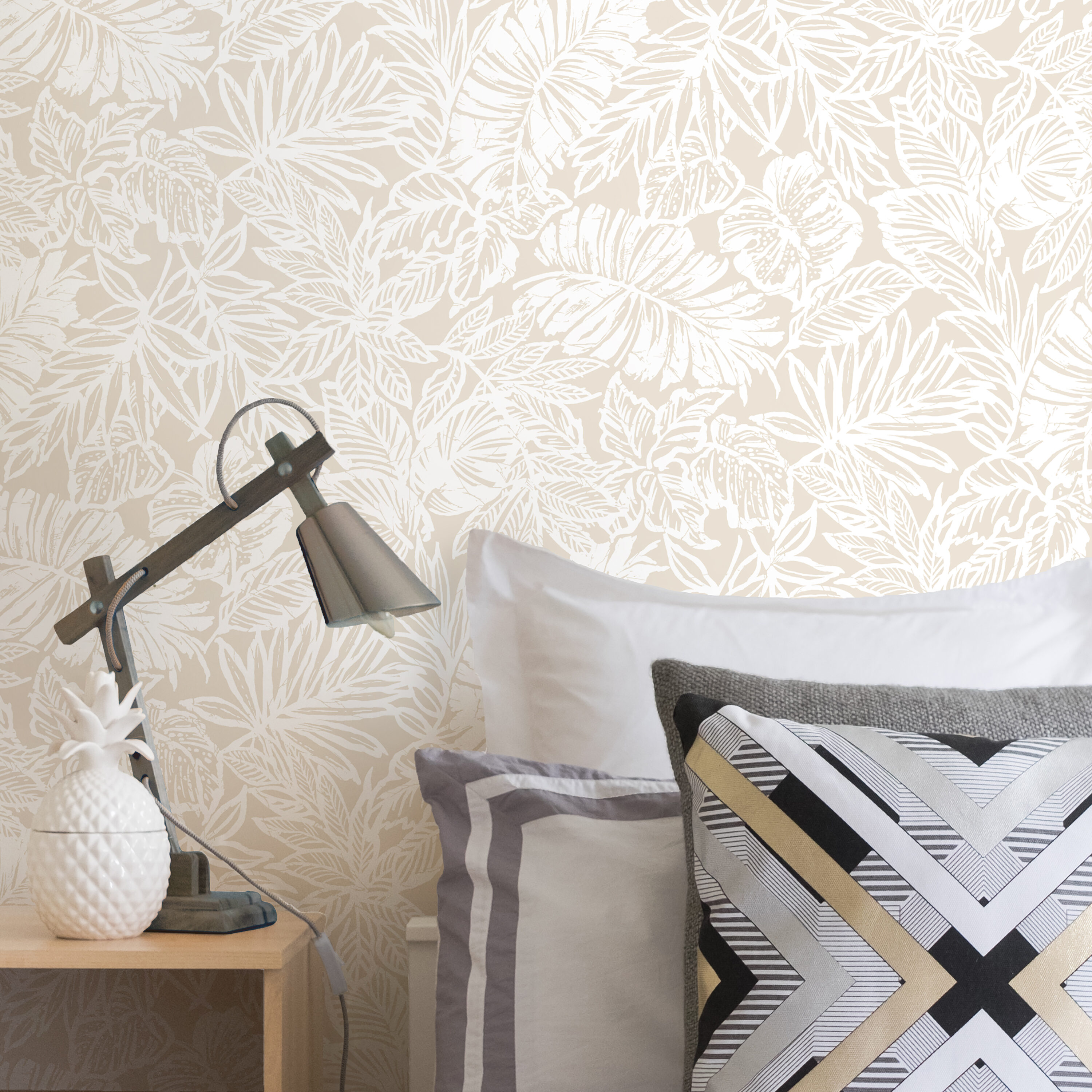 RoomMates Gold Leaf Peel and Stick Wallpaper Silver