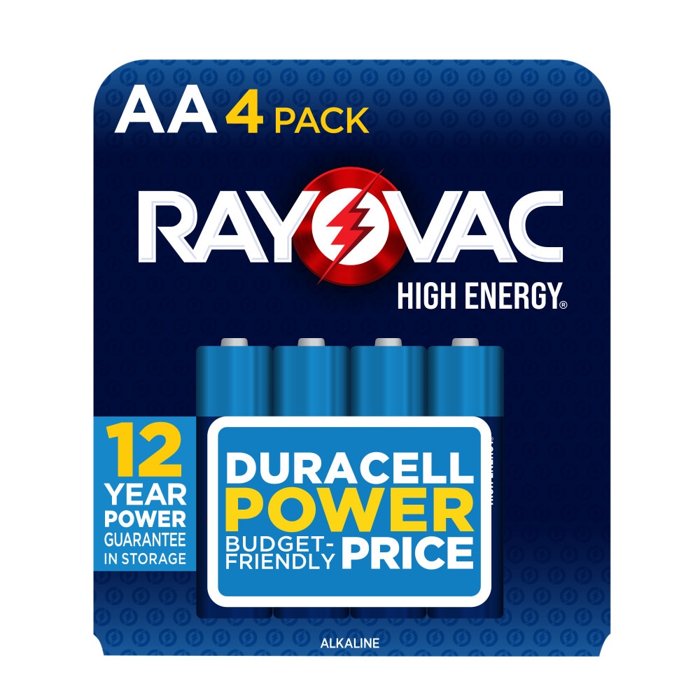 Rayovac High Energy Alkaline AA Batteries, Double A Batteries ( 4 -Pack) #815-4TJ