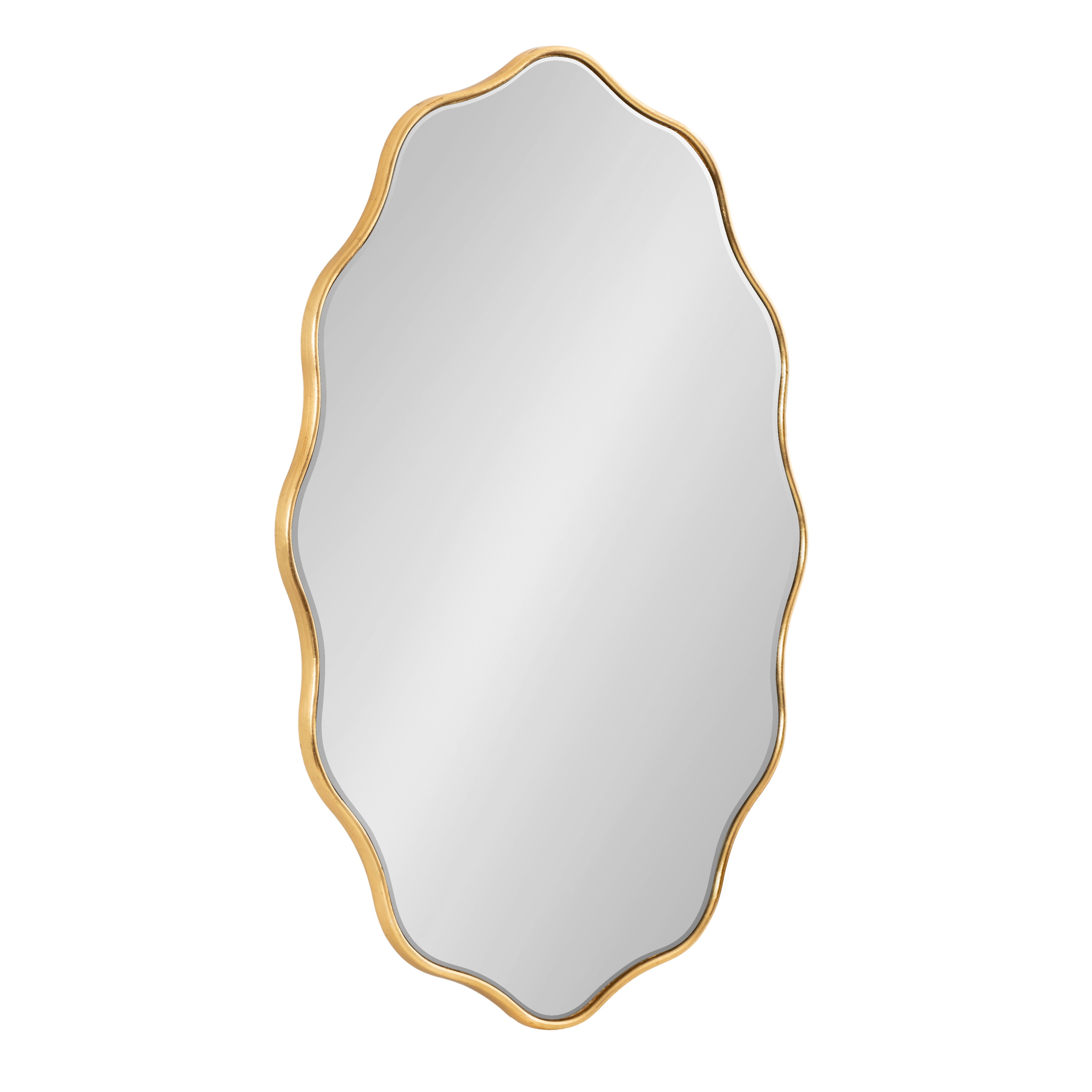 Kate and Laurel - 24.00-in W x 33.90-in H Oval Gold Framed Wall Mirror